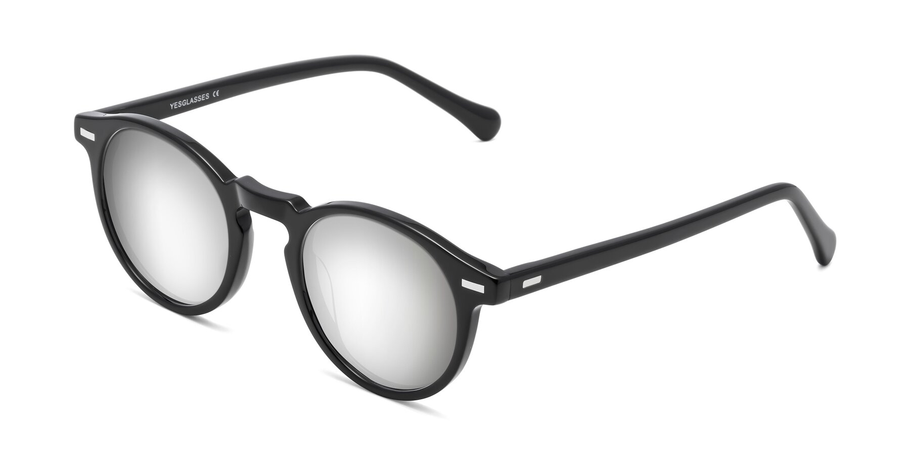 Angle of Anchorage in Black with Silver Mirrored Lenses