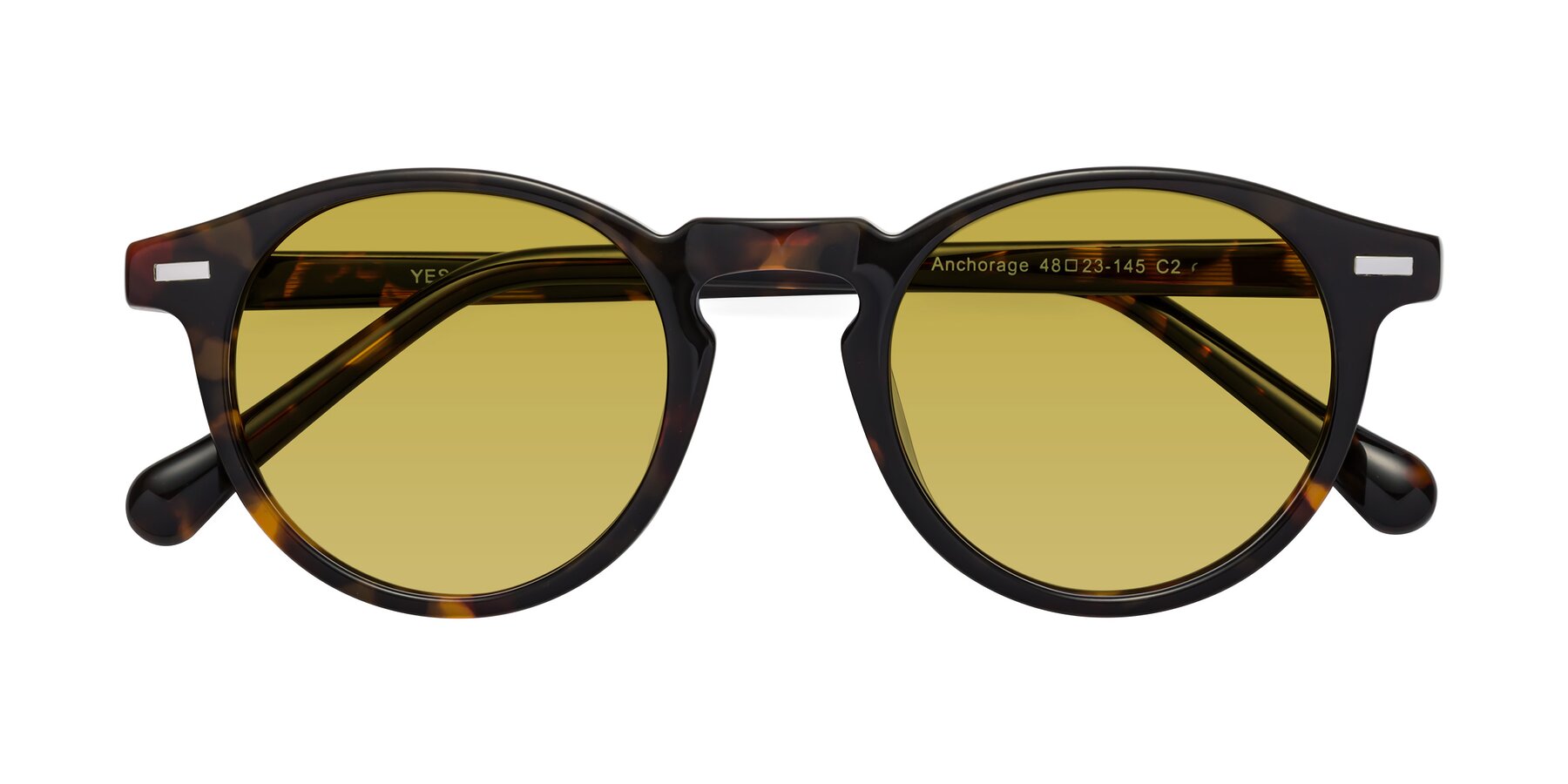 Folded Front of Anchorage in Tortoise with Champagne Tinted Lenses