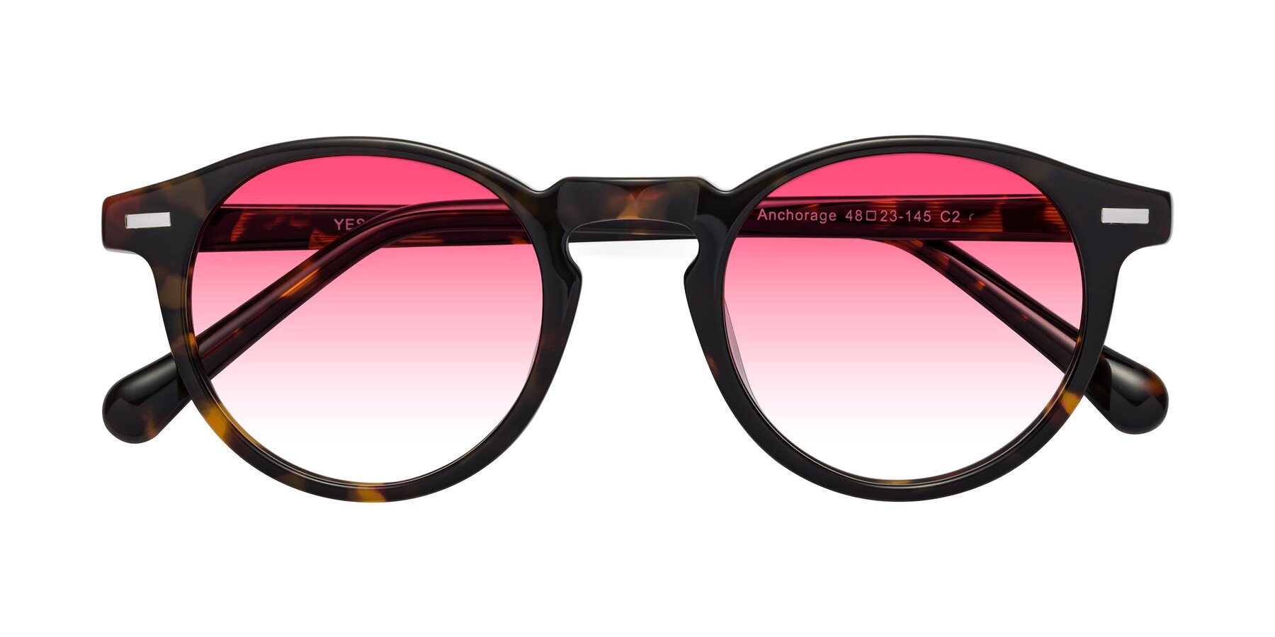 Folded Front of Anchorage in Tortoise with Pink Gradient Lenses