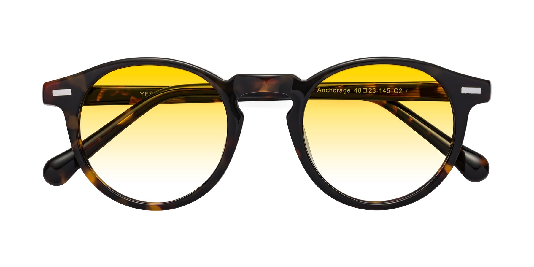 Folded Front of Anchorage in Tortoise with Yellow Gradient Lenses