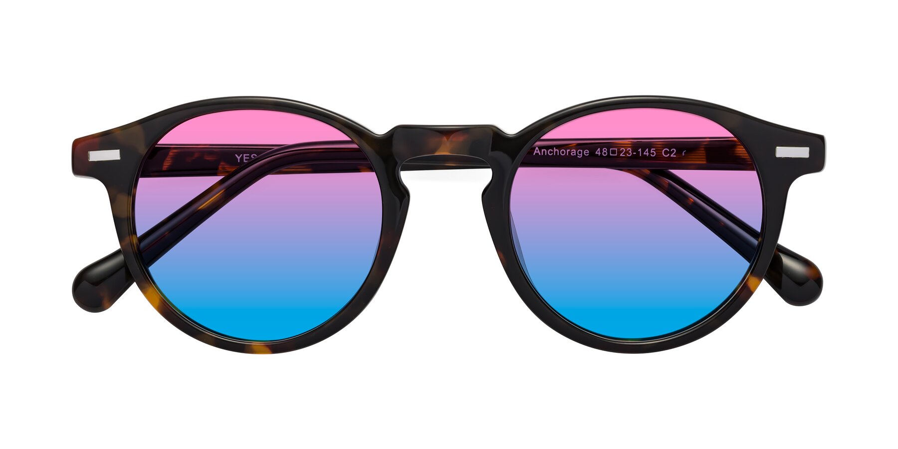 Folded Front of Anchorage in Tortoise with Pink / Blue Gradient Lenses