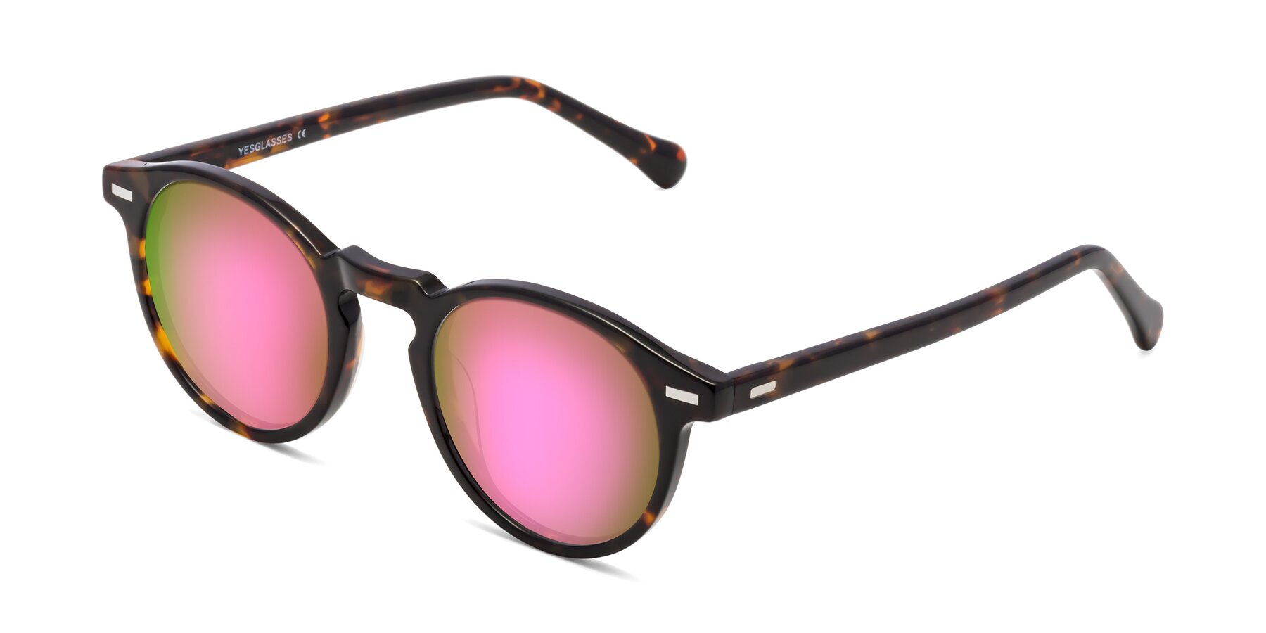 Angle of Anchorage in Tortoise with Pink Mirrored Lenses