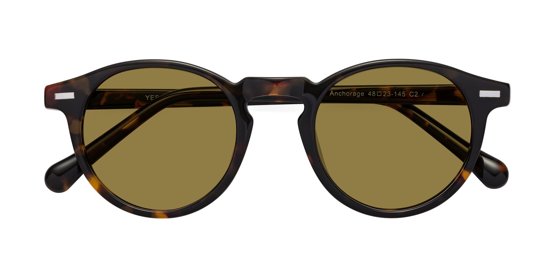 Folded Front of Anchorage in Tortoise with Brown Polarized Lenses