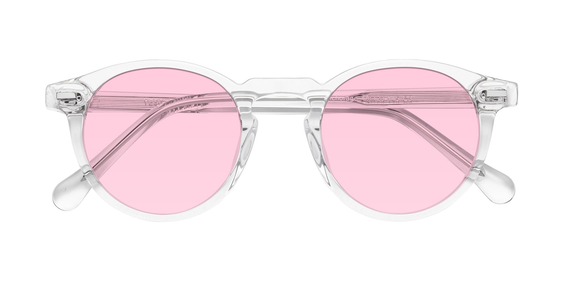 Folded Front of Anchorage in Clear with Light Pink Tinted Lenses