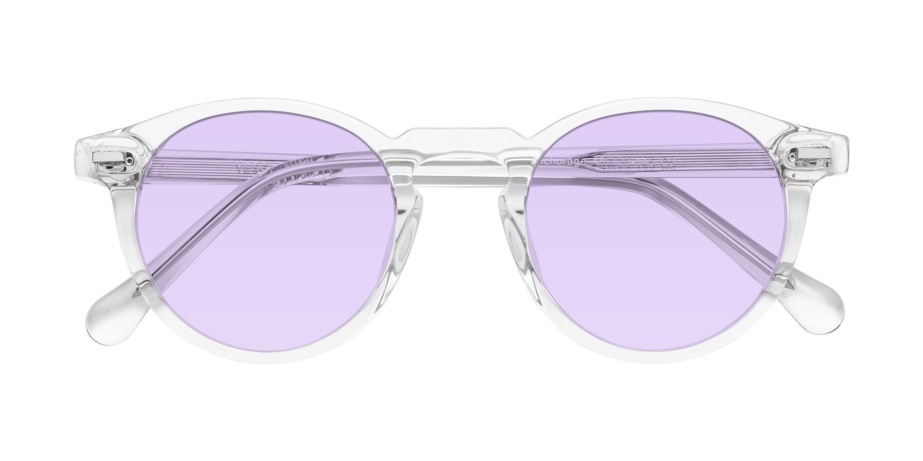 Folded Front of Anchorage in Clear with Light Purple Tinted Lenses