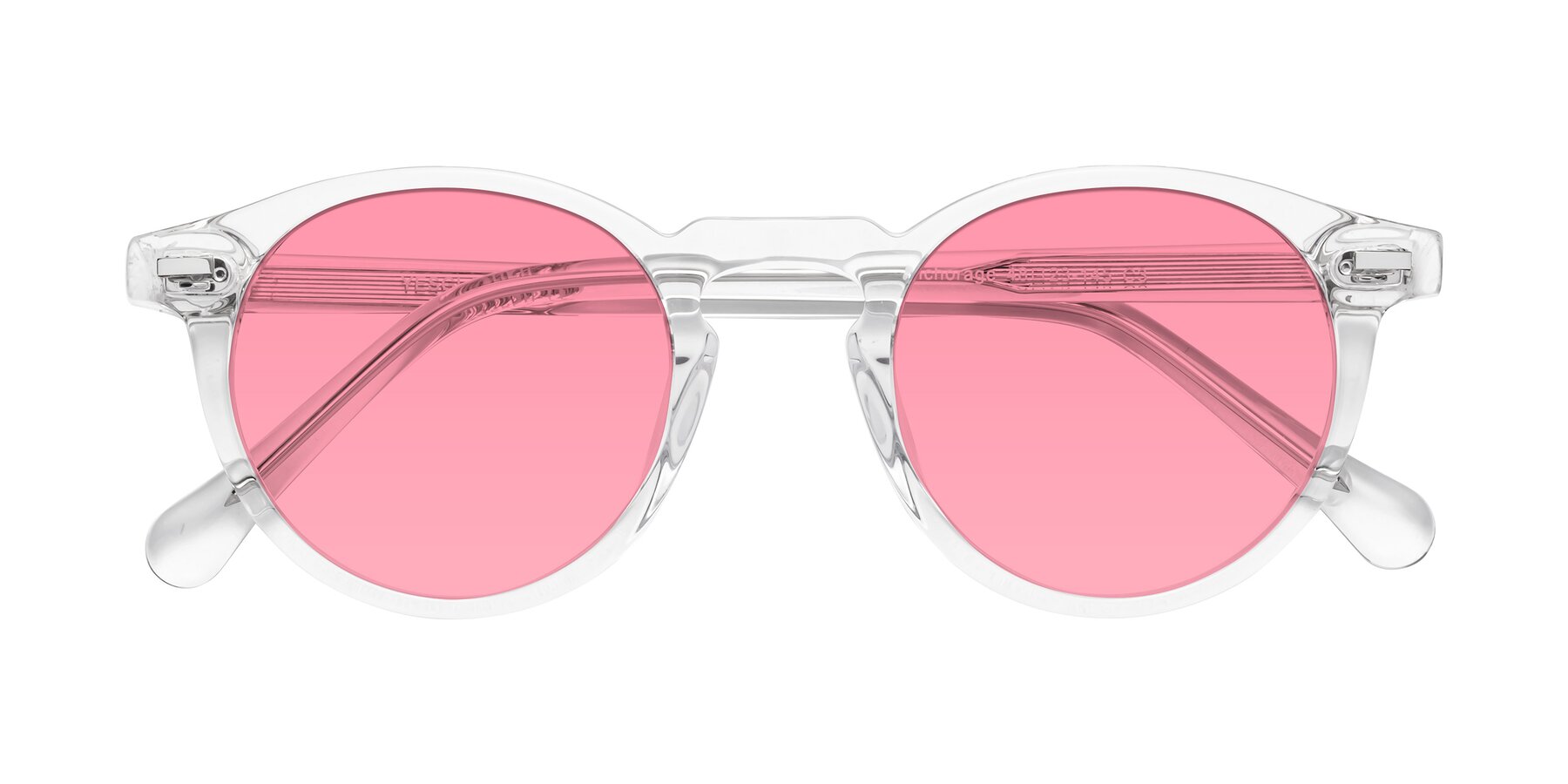 Folded Front of Anchorage in Clear with Pink Tinted Lenses