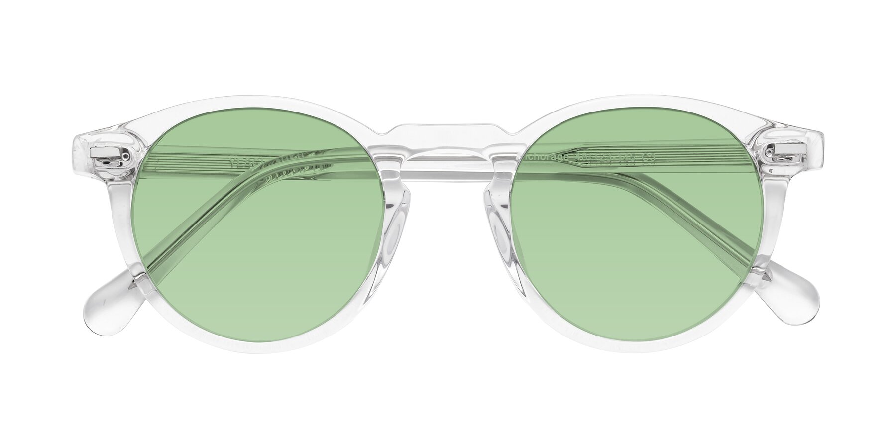 Folded Front of Anchorage in Clear with Medium Green Tinted Lenses
