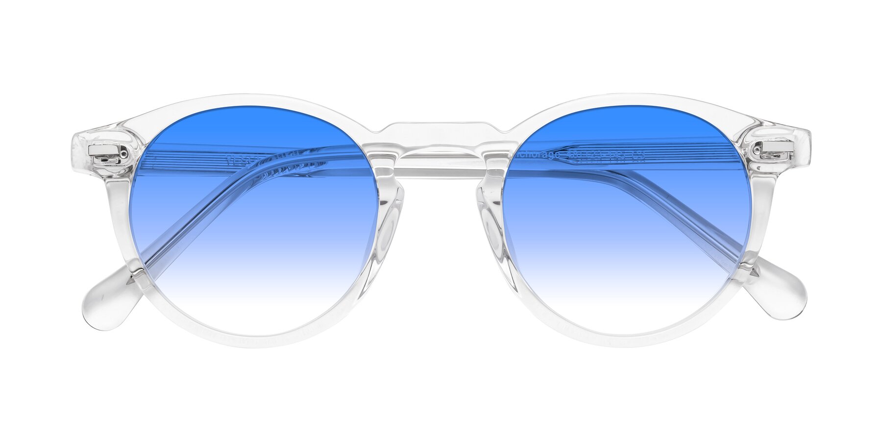Folded Front of Anchorage in Clear with Blue Gradient Lenses