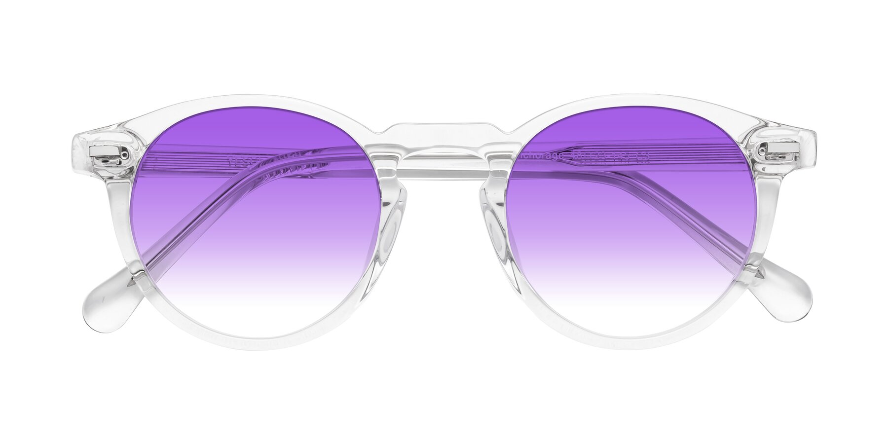 Folded Front of Anchorage in Clear with Purple Gradient Lenses