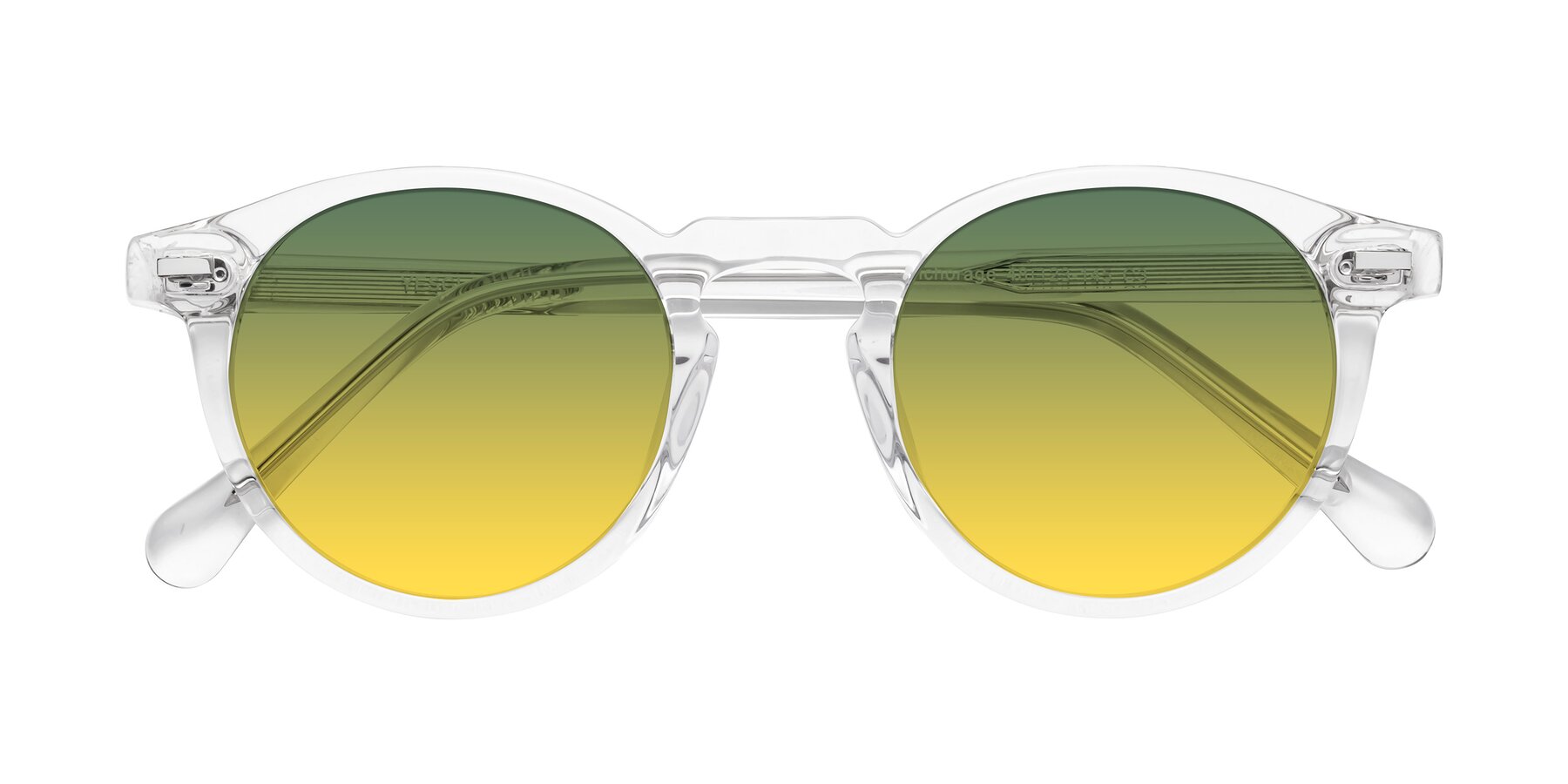 Folded Front of Anchorage in Clear with Green / Yellow Gradient Lenses