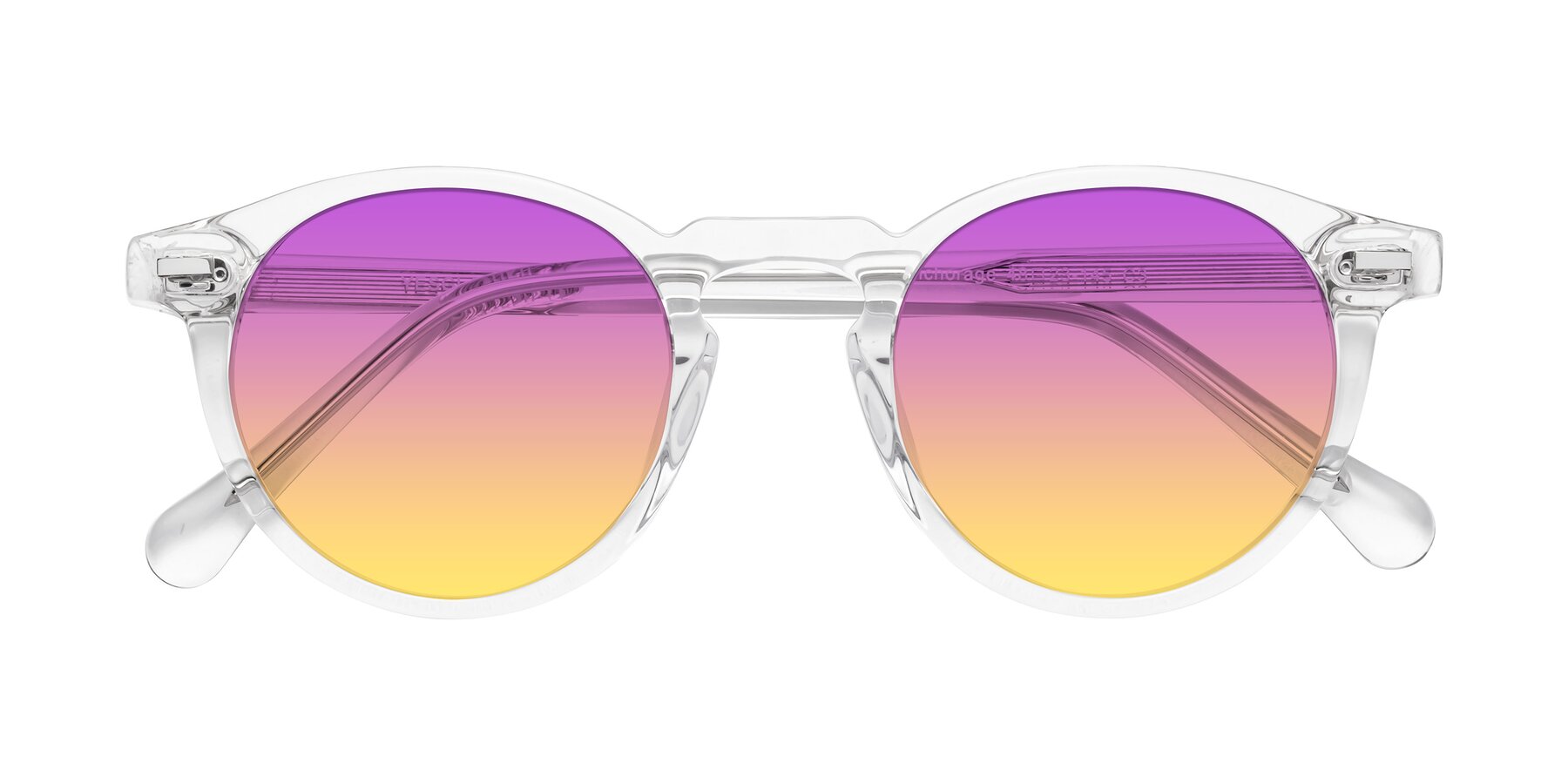 Folded Front of Anchorage in Clear with Purple / Yellow Gradient Lenses