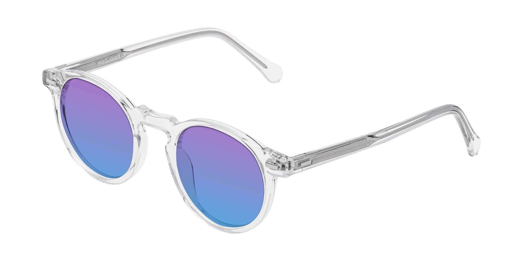Angle of Anchorage in Clear with Purple / Blue Gradient Lenses