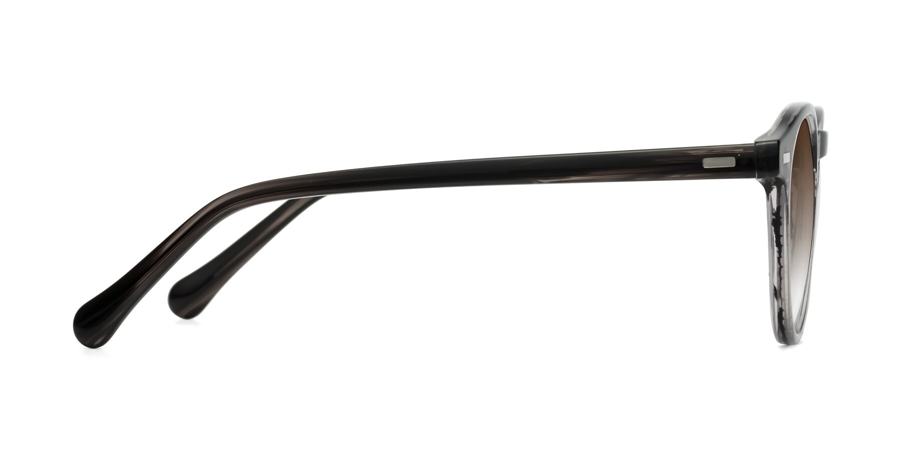 Side of Anchorage in Striped Gray with Brown Gradient Lenses