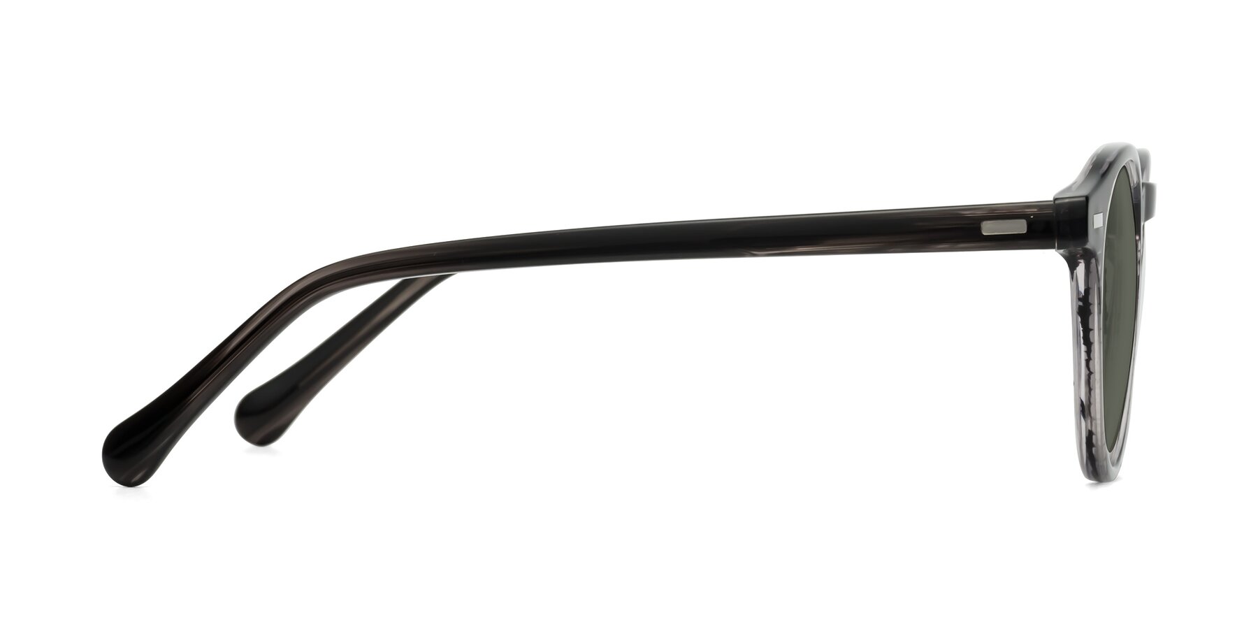 Side of Anchorage in Striped Gray with Gray Polarized Lenses