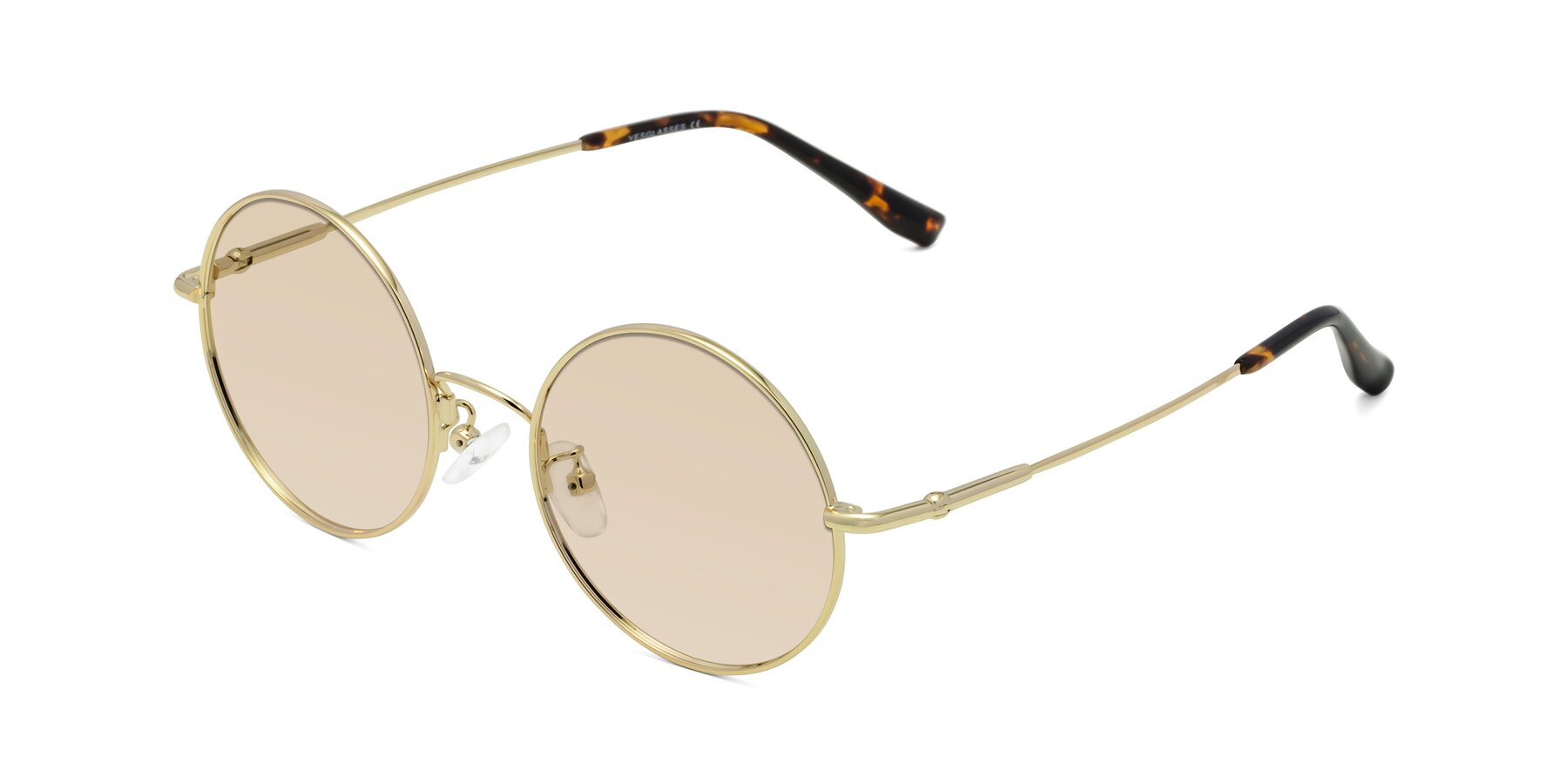 Angle of Belly in Gold with Light Brown Tinted Lenses