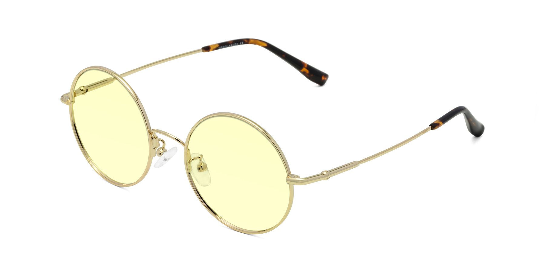 Angle of Belly in Gold with Light Yellow Tinted Lenses