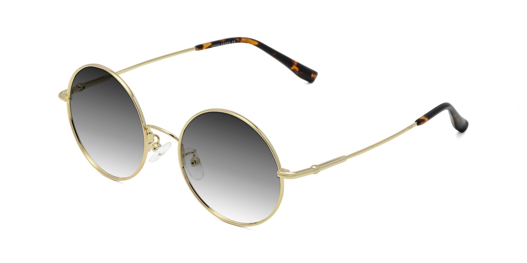 Angle of Belly in Gold with Gray Gradient Lenses