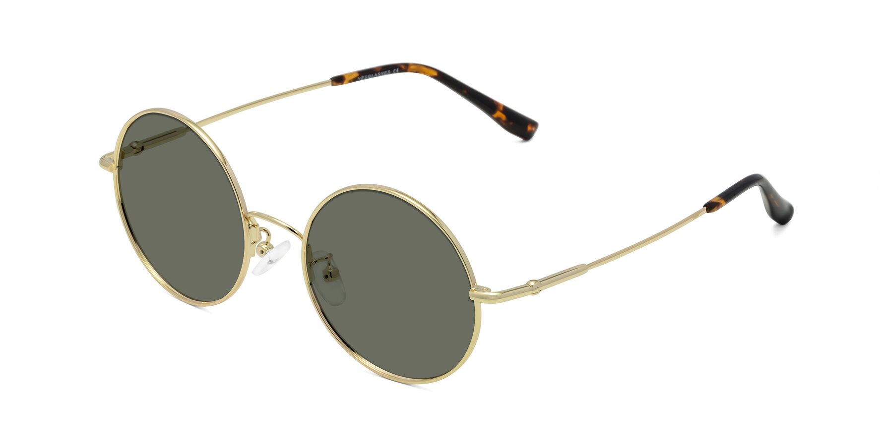 Angle of Belly in Gold with Gray Polarized Lenses