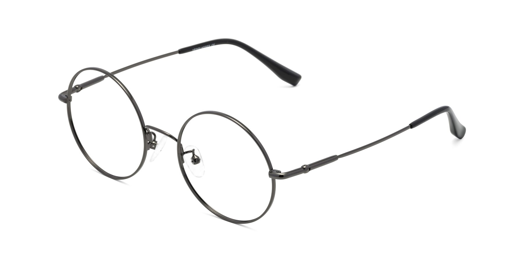 Angle of Belly in Gunmetal with Clear Blue Light Blocking Lenses