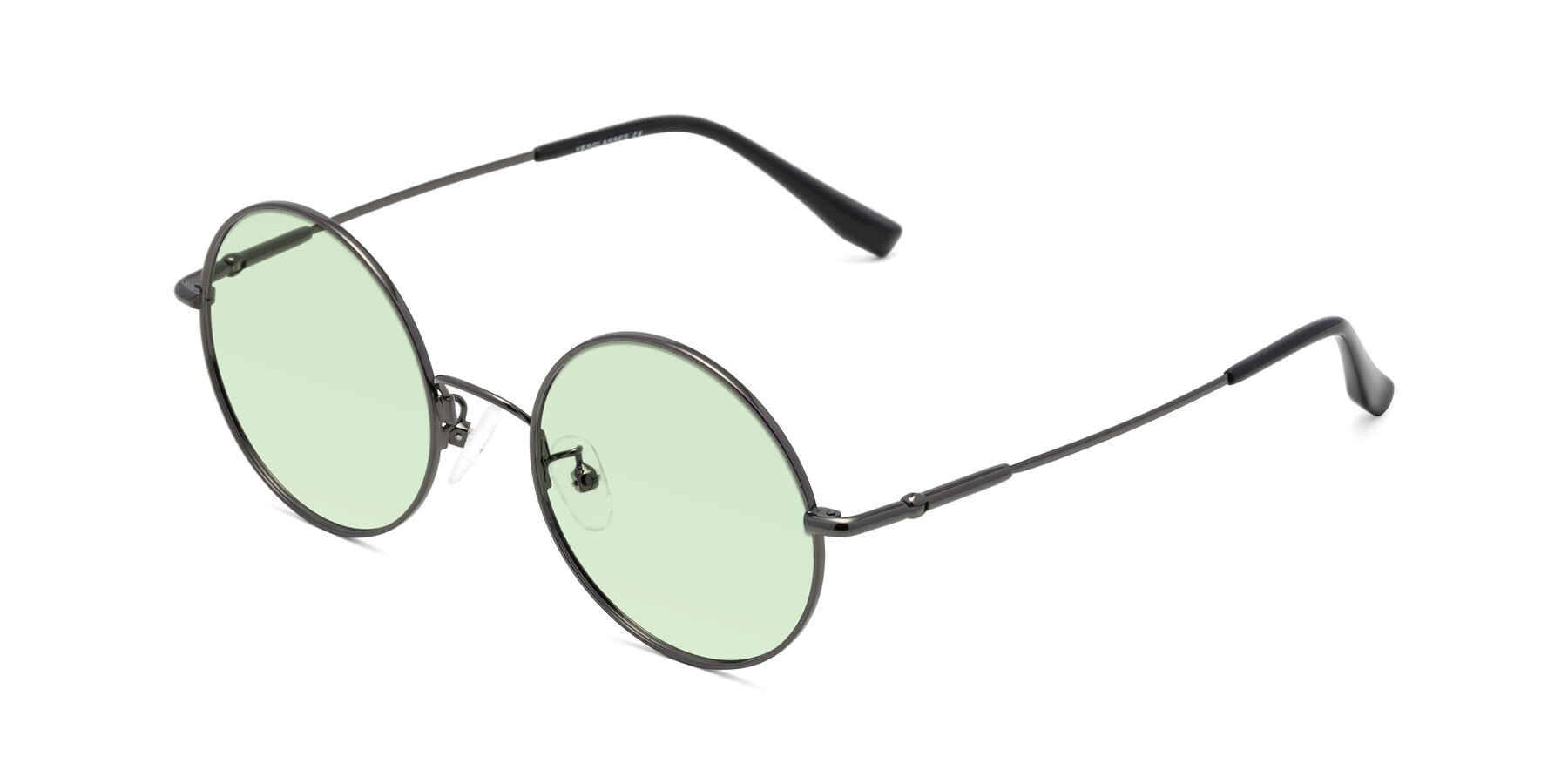 Angle of Belly in Gunmetal with Light Green Tinted Lenses