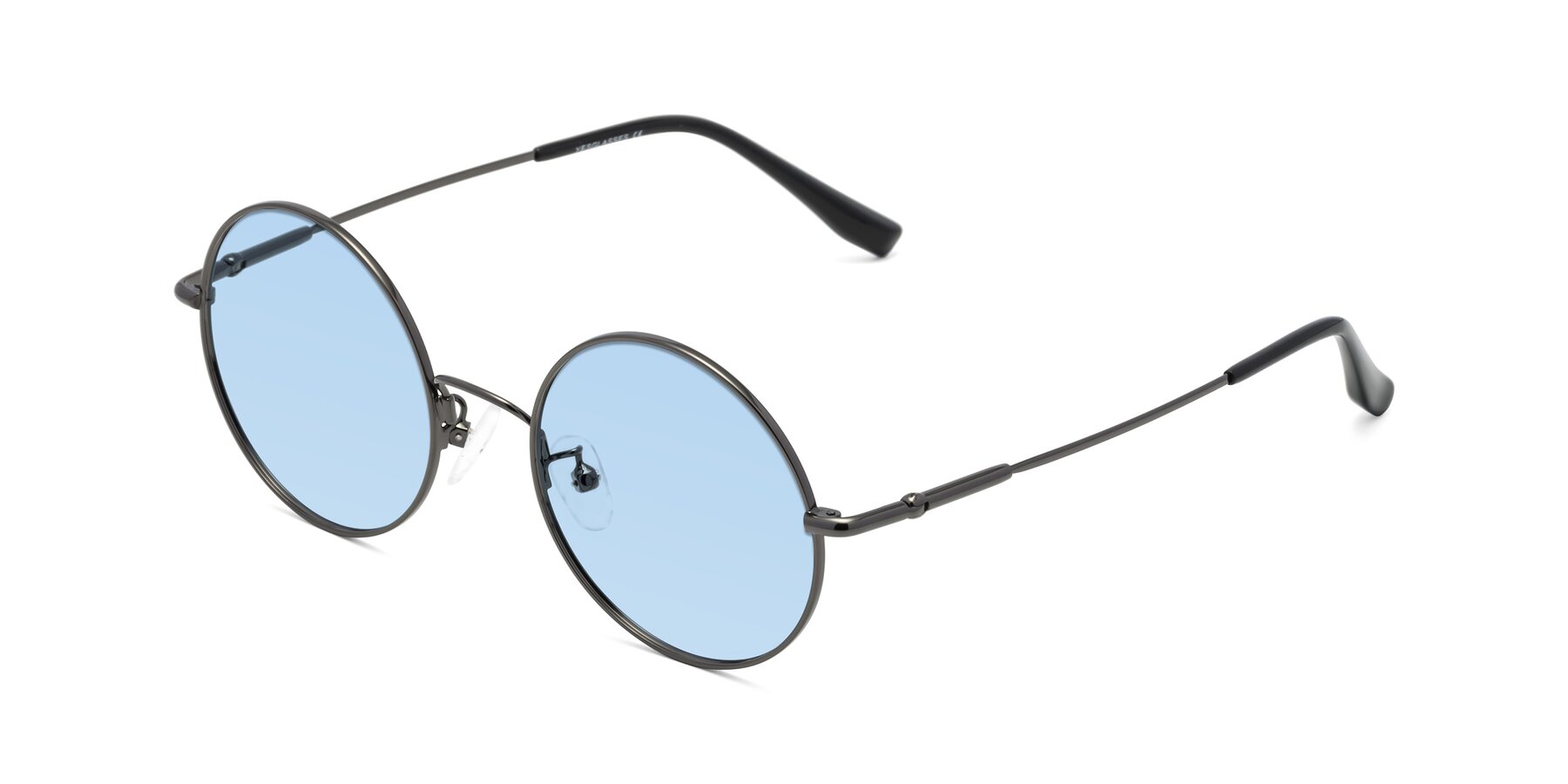 Angle of Belly in Gunmetal with Light Blue Tinted Lenses