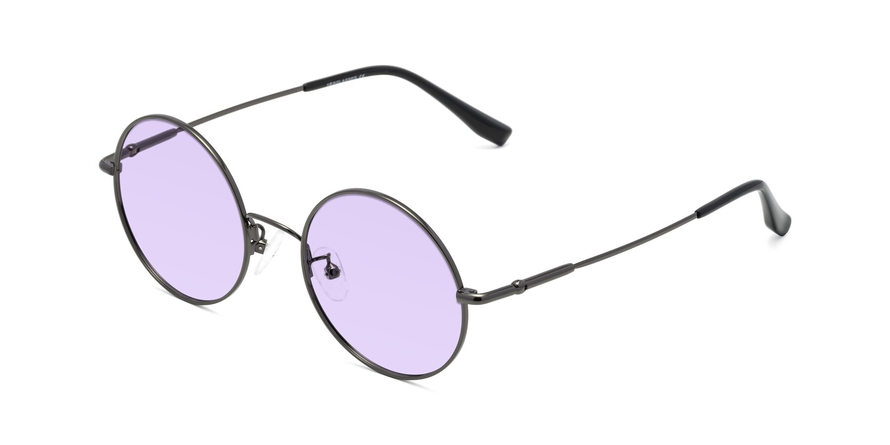 Angle of Belly in Gunmetal with Light Purple Tinted Lenses