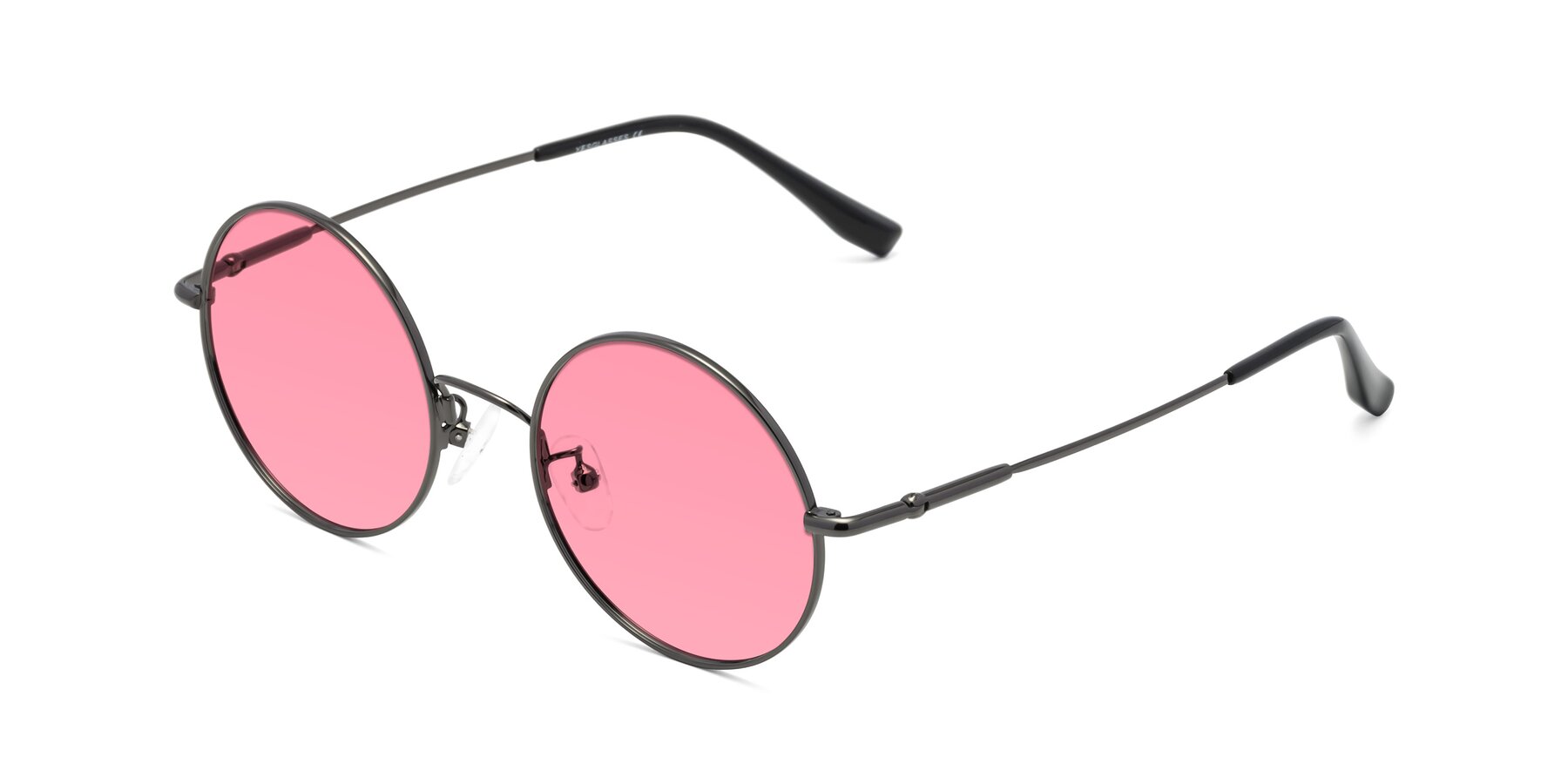 Angle of Belly in Gunmetal with Pink Tinted Lenses