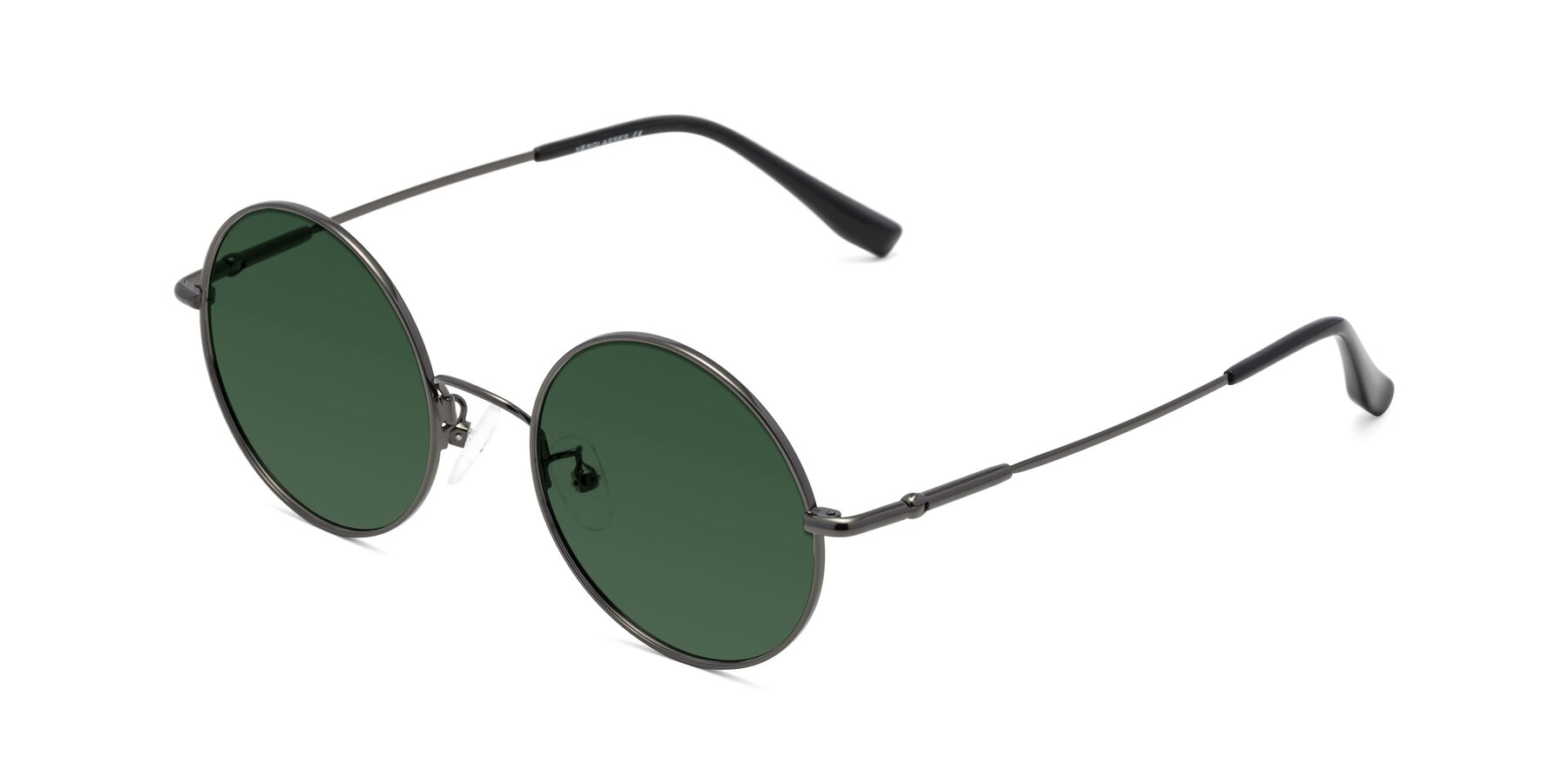 Angle of Belly in Gunmetal with Green Tinted Lenses
