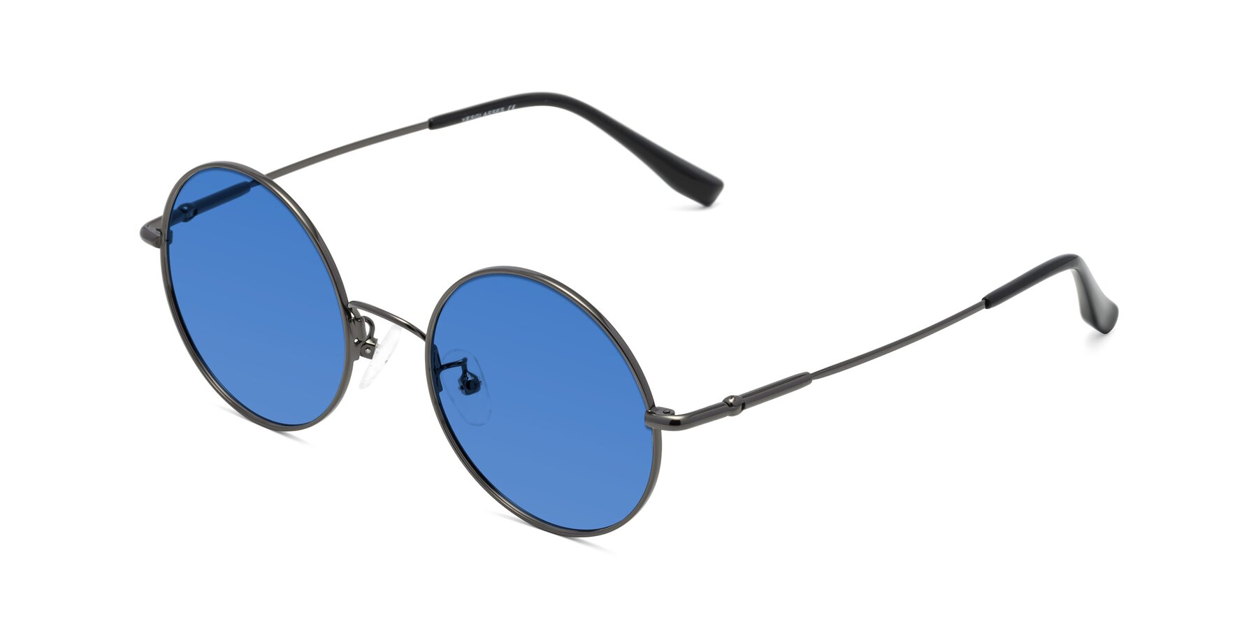 Angle of Belly in Gunmetal with Blue Tinted Lenses