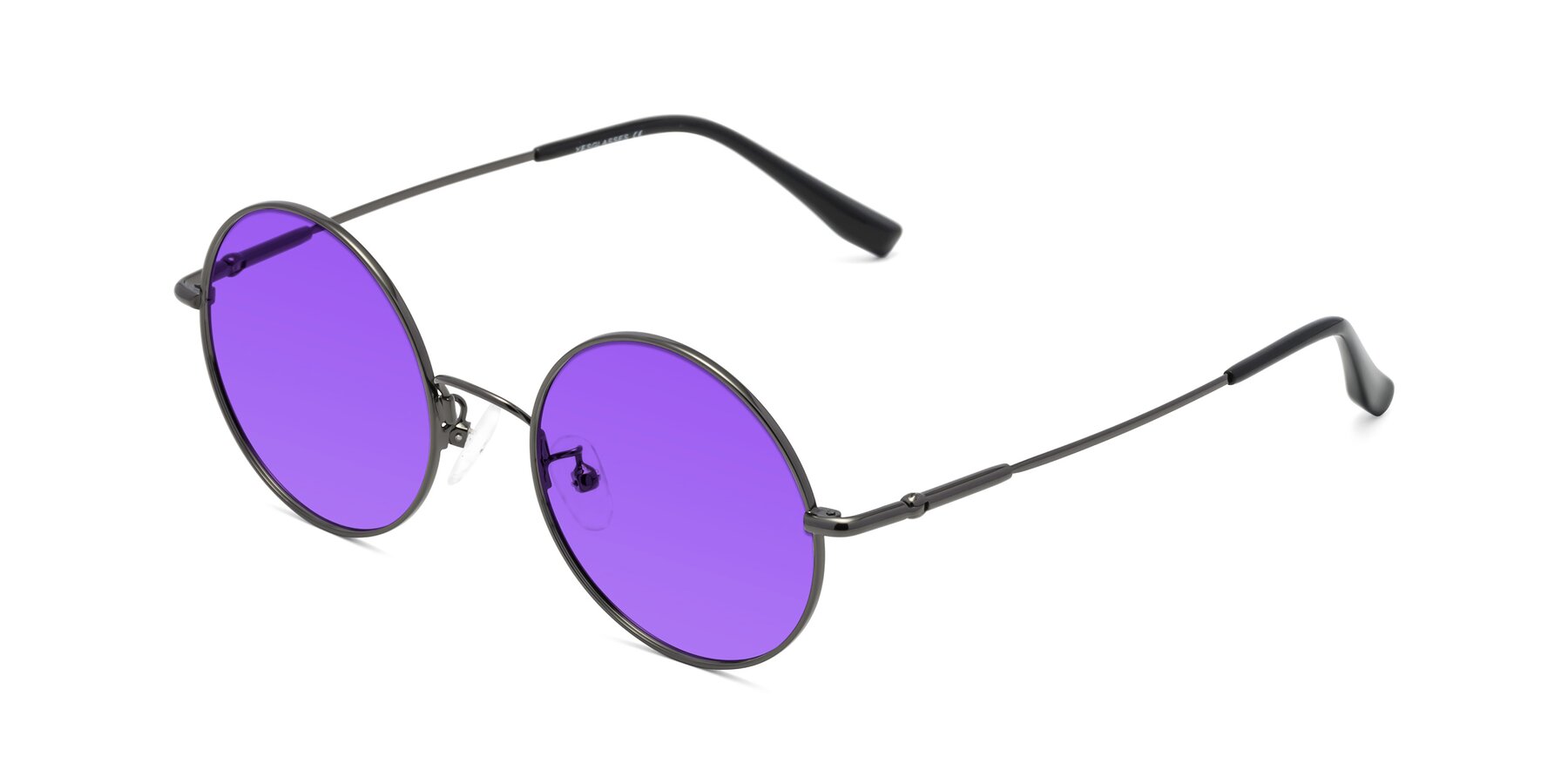 Angle of Belly in Gunmetal with Purple Tinted Lenses