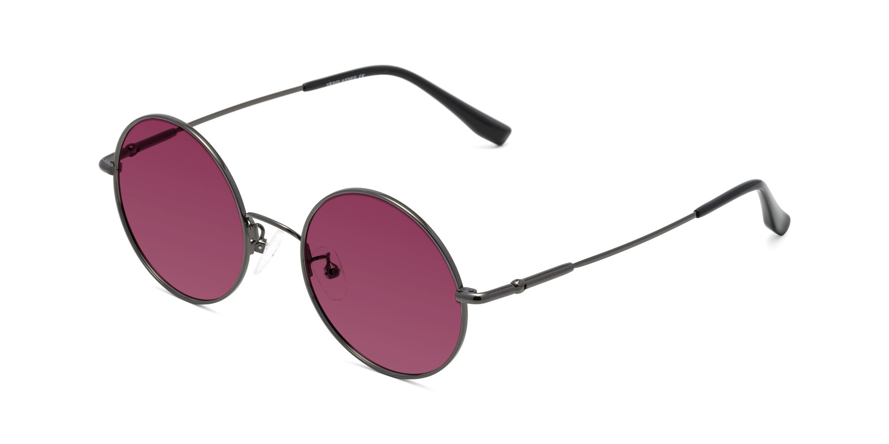 Angle of Belly in Gunmetal with Wine Tinted Lenses