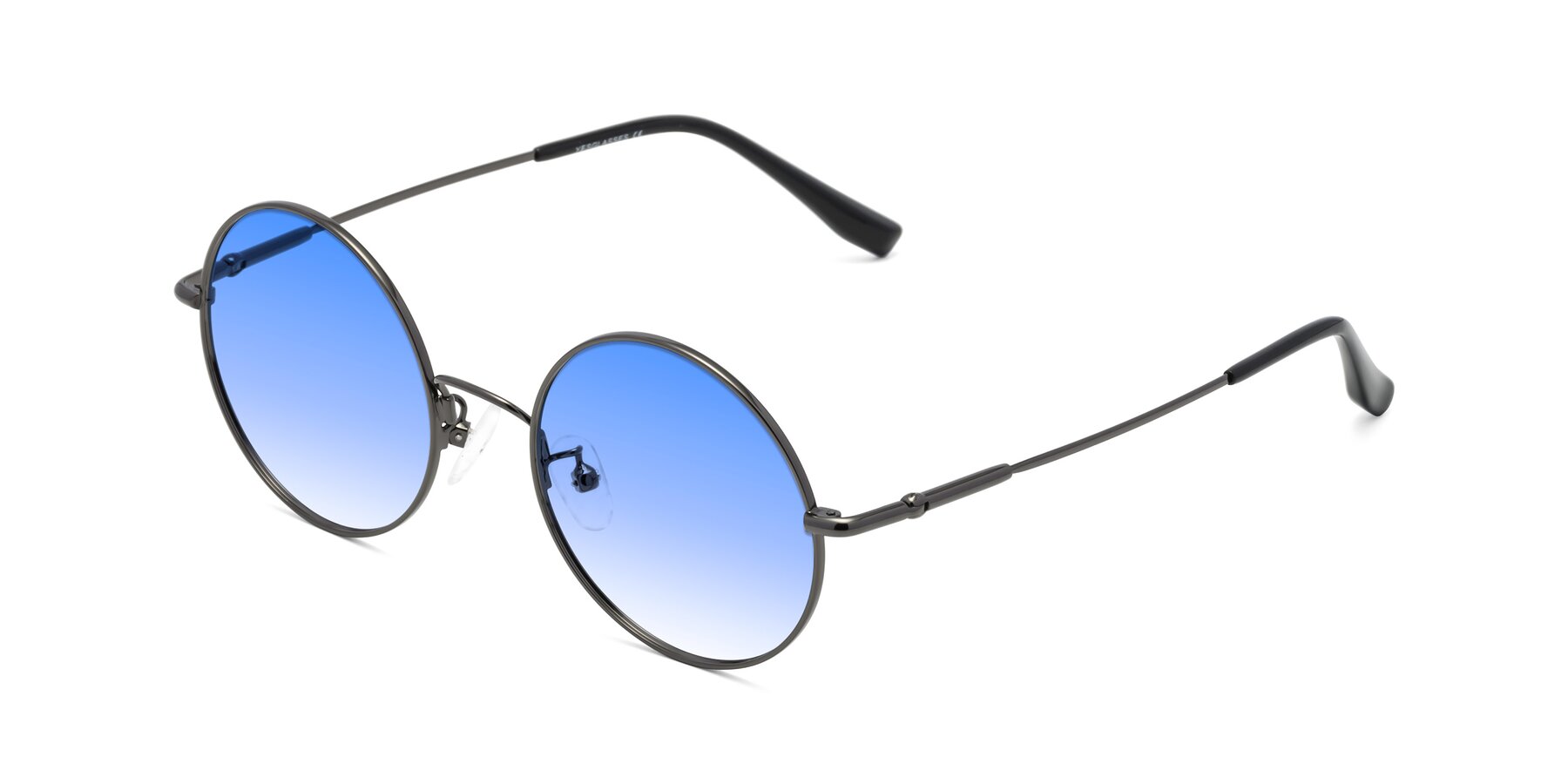 Angle of Belly in Gunmetal with Blue Gradient Lenses