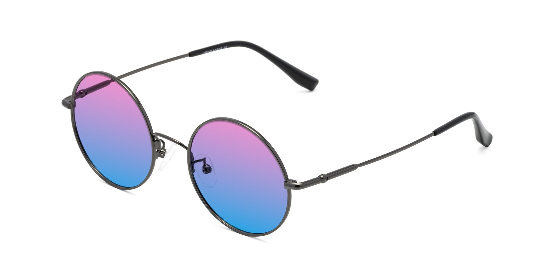 Angle of Belly in Gunmetal with Pink / Blue Gradient Lenses