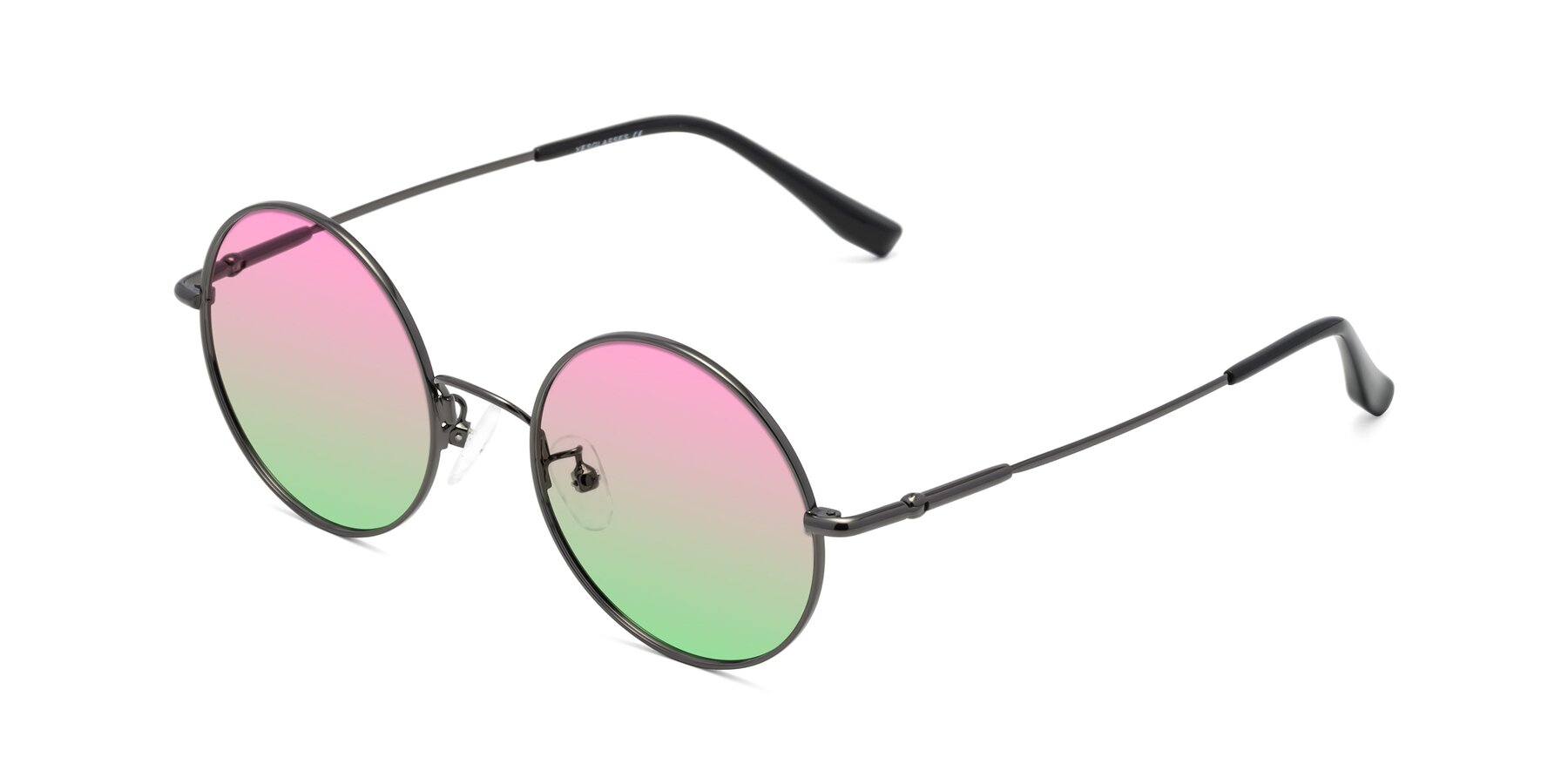 Angle of Belly in Gunmetal with Pink / Green Gradient Lenses