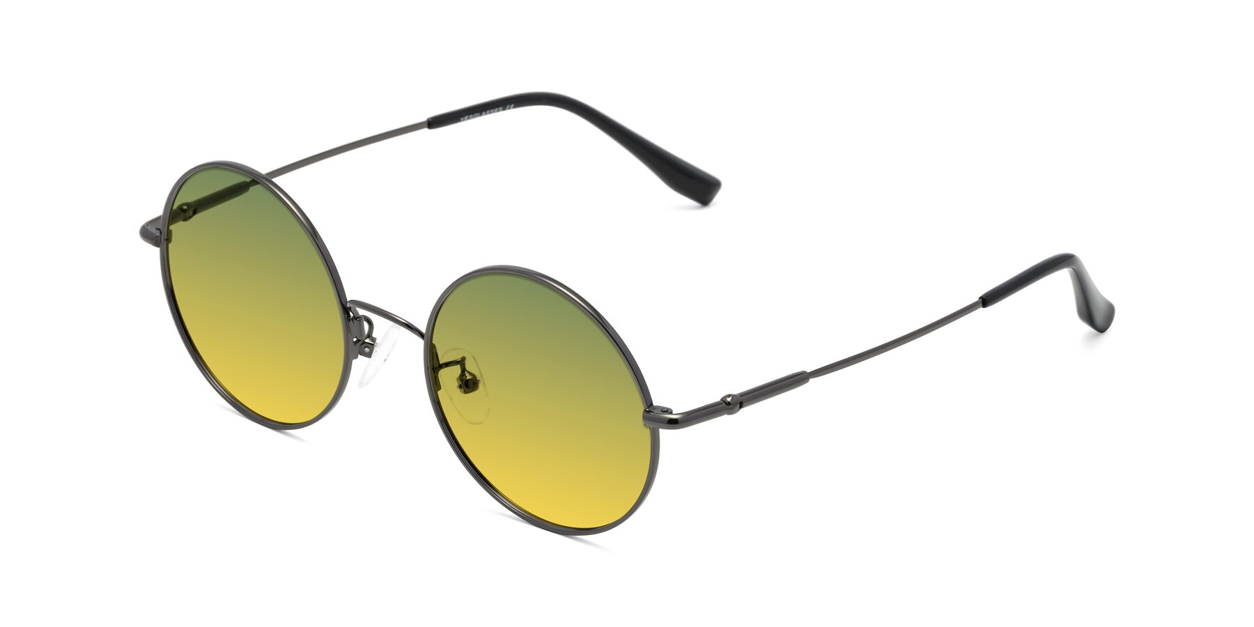Angle of Belly in Gunmetal with Green / Yellow Gradient Lenses