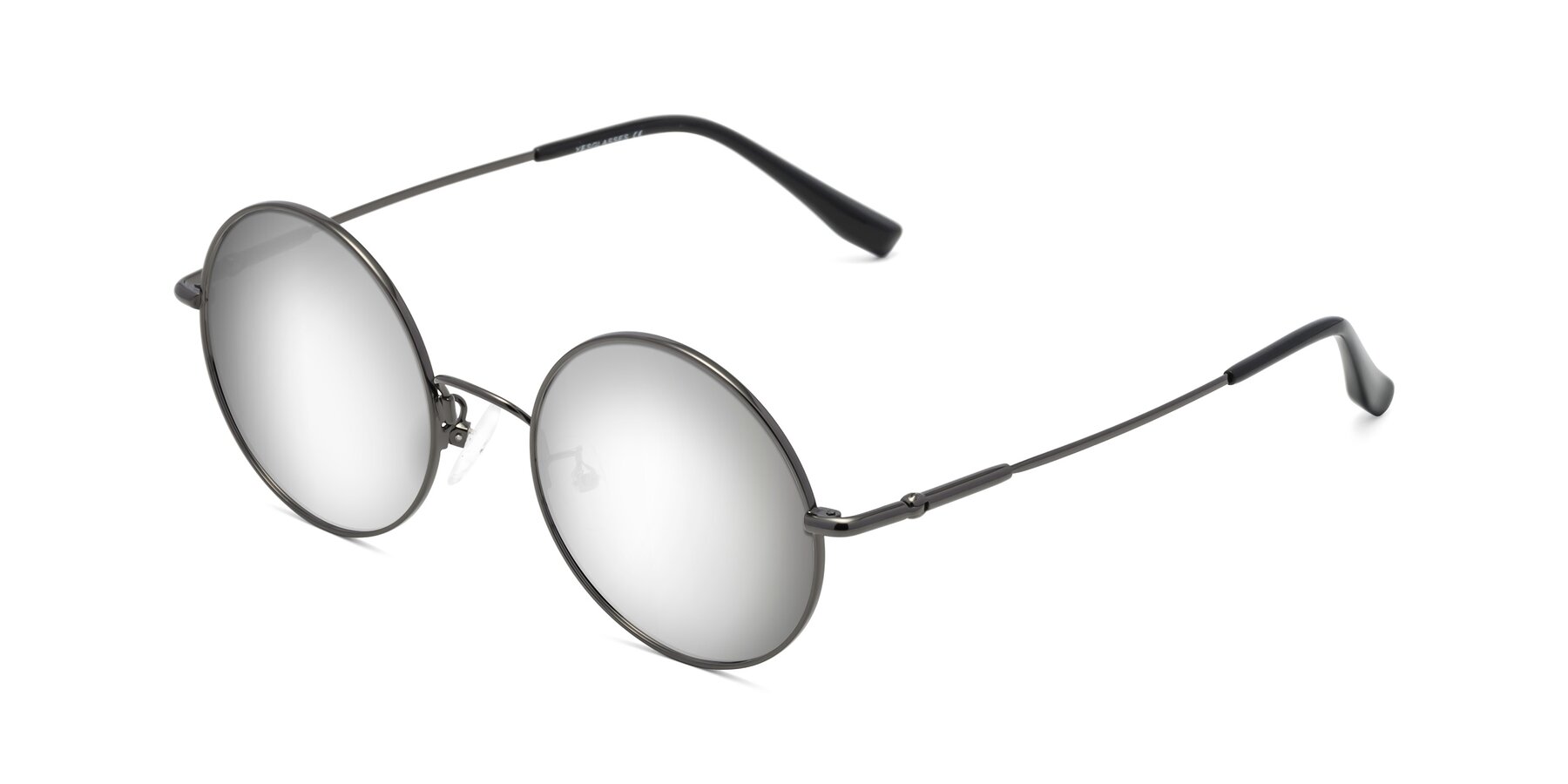 Angle of Belly in Gunmetal with Silver Mirrored Lenses