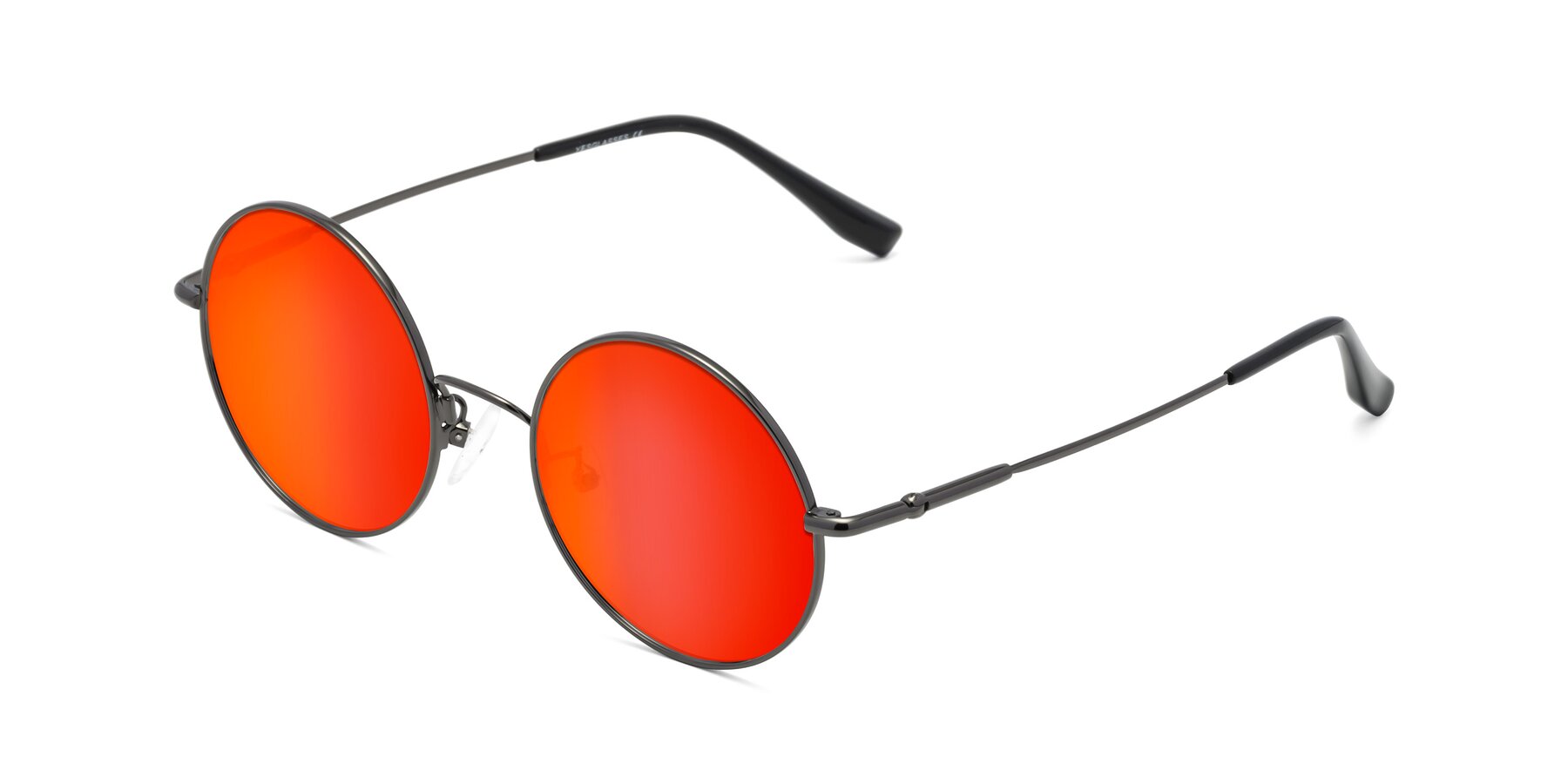 Angle of Belly in Gunmetal with Red Gold Mirrored Lenses