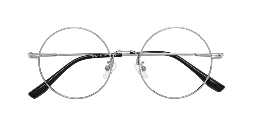Gunmetal Narrow Flexible Round Eyeglasses - Melo