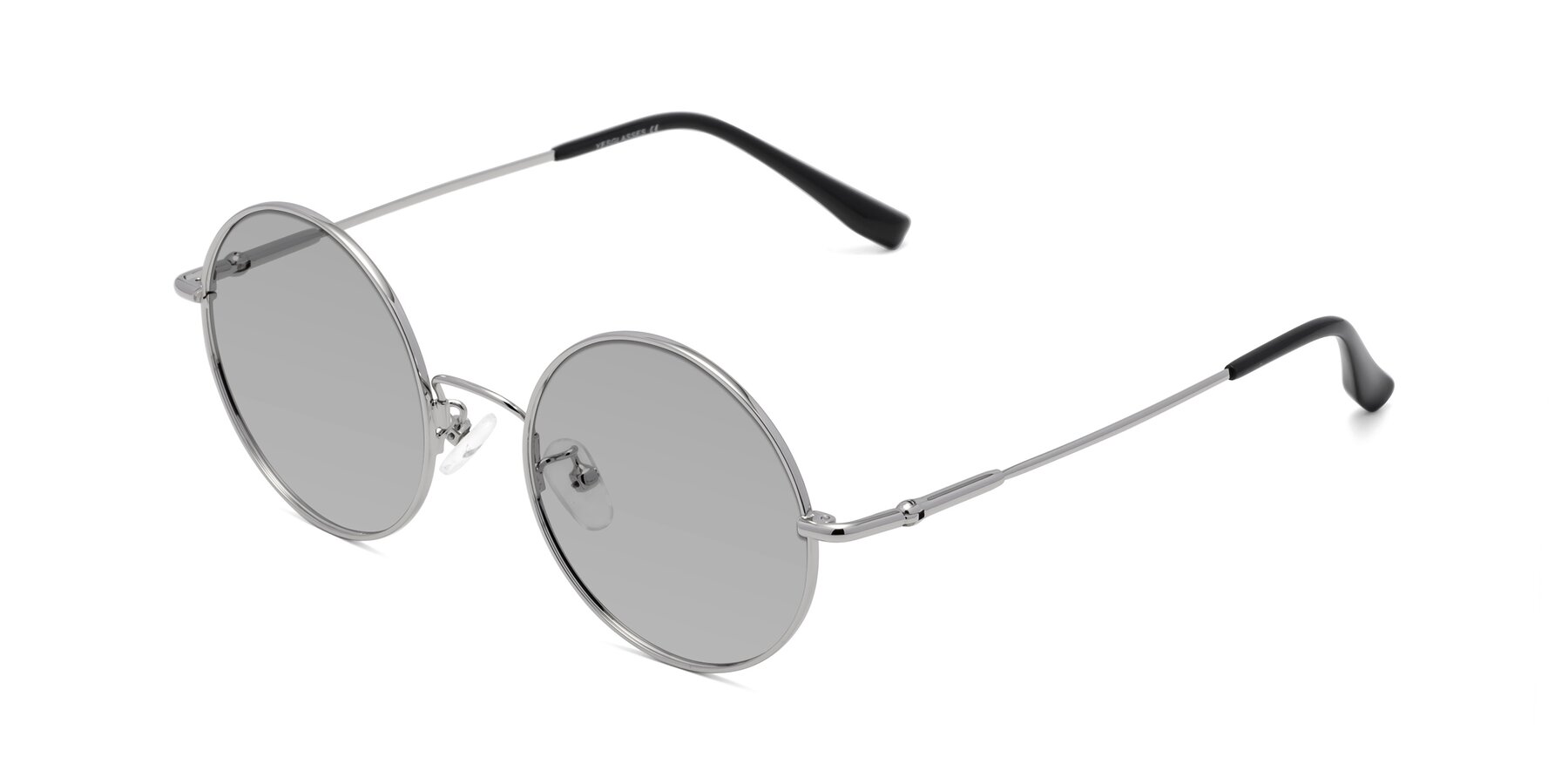 Angle of Belly in Silver with Light Gray Tinted Lenses