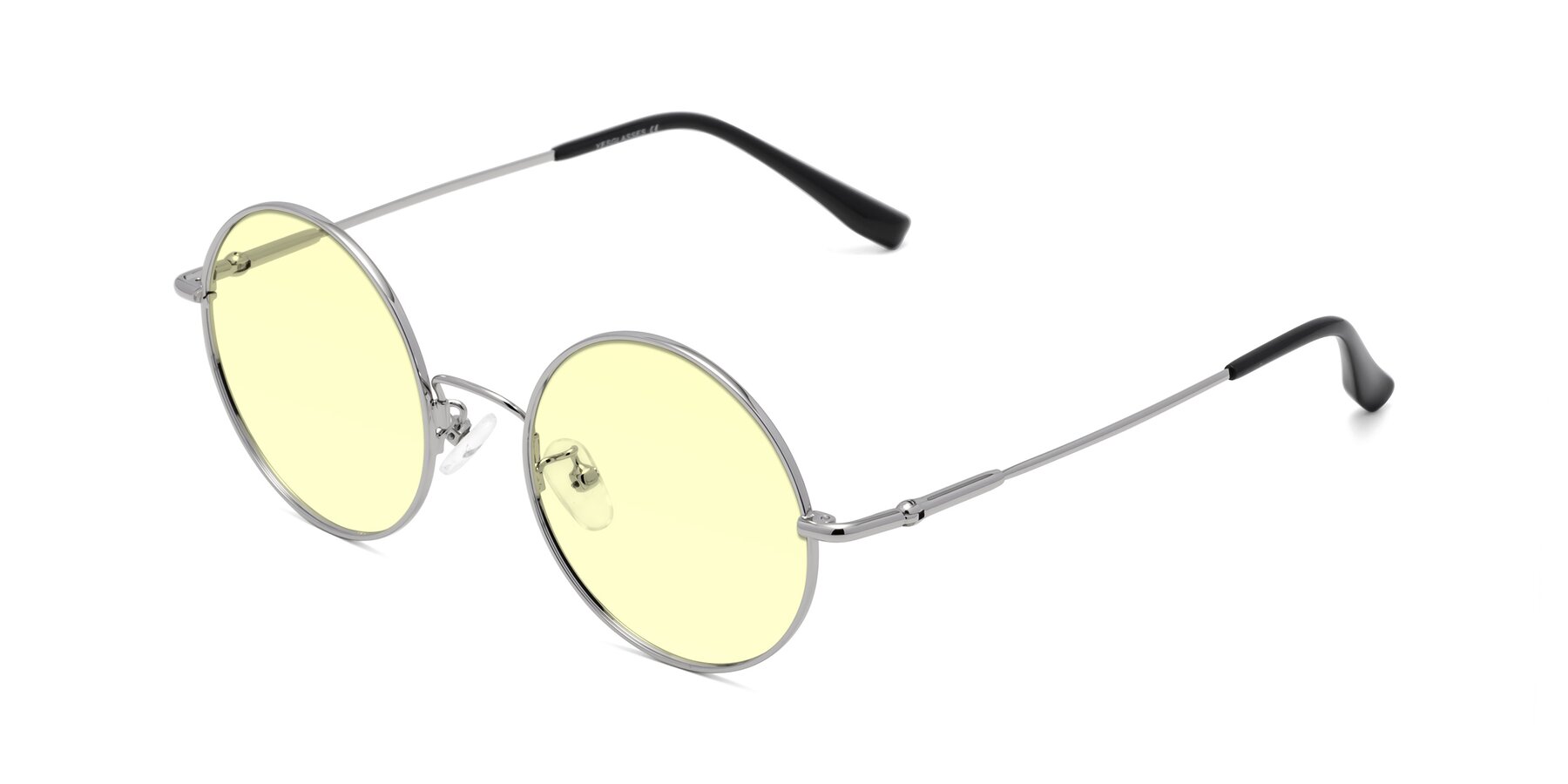 Angle of Belly in Silver with Light Yellow Tinted Lenses