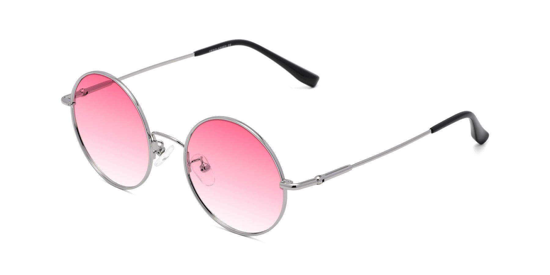 Angle of Belly in Silver with Pink Gradient Lenses