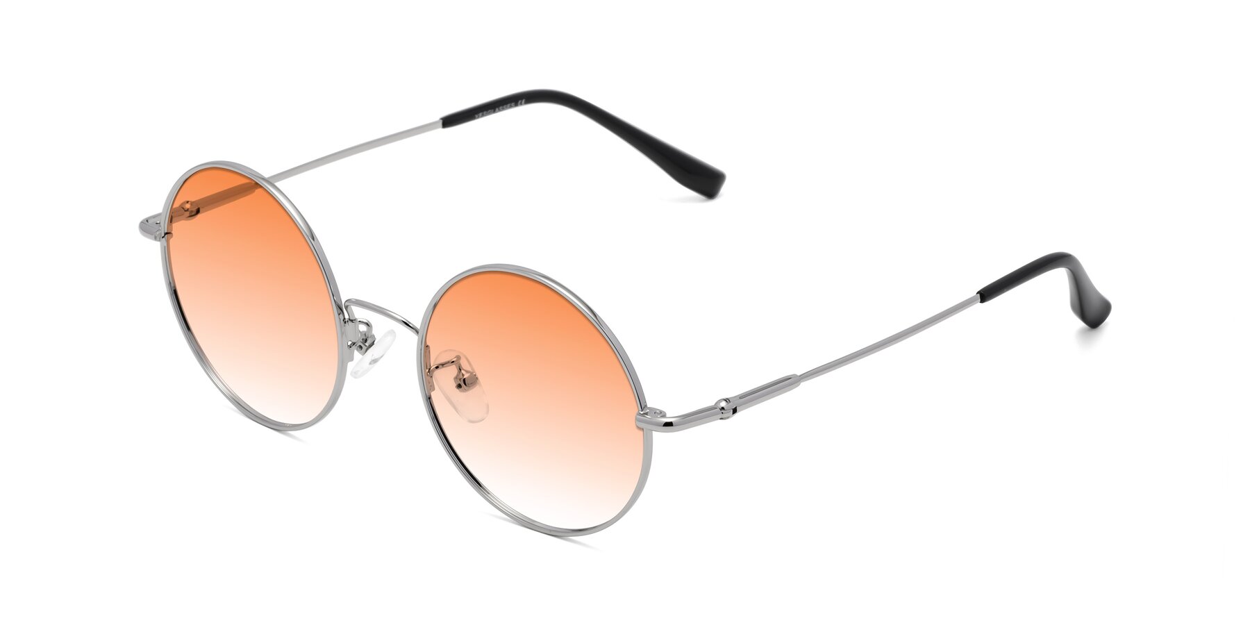 Angle of Belly in Silver with Orange Gradient Lenses