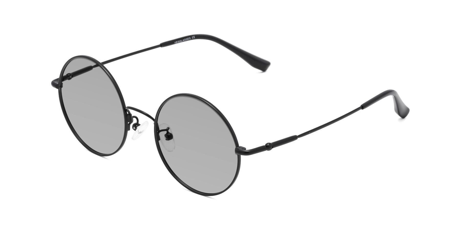 Angle of Belly in Black with Light Gray Tinted Lenses