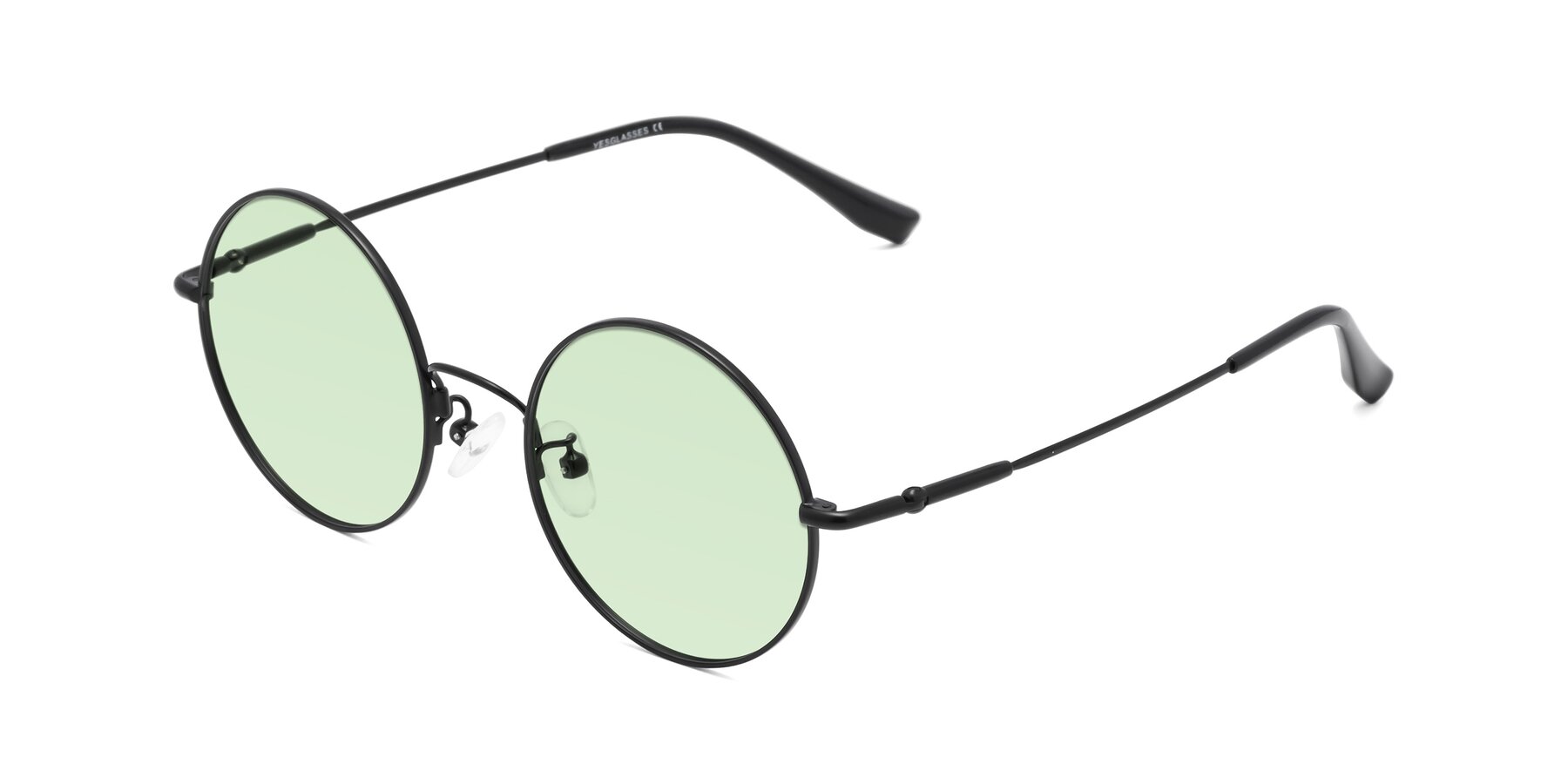 Angle of Belly in Black with Light Green Tinted Lenses