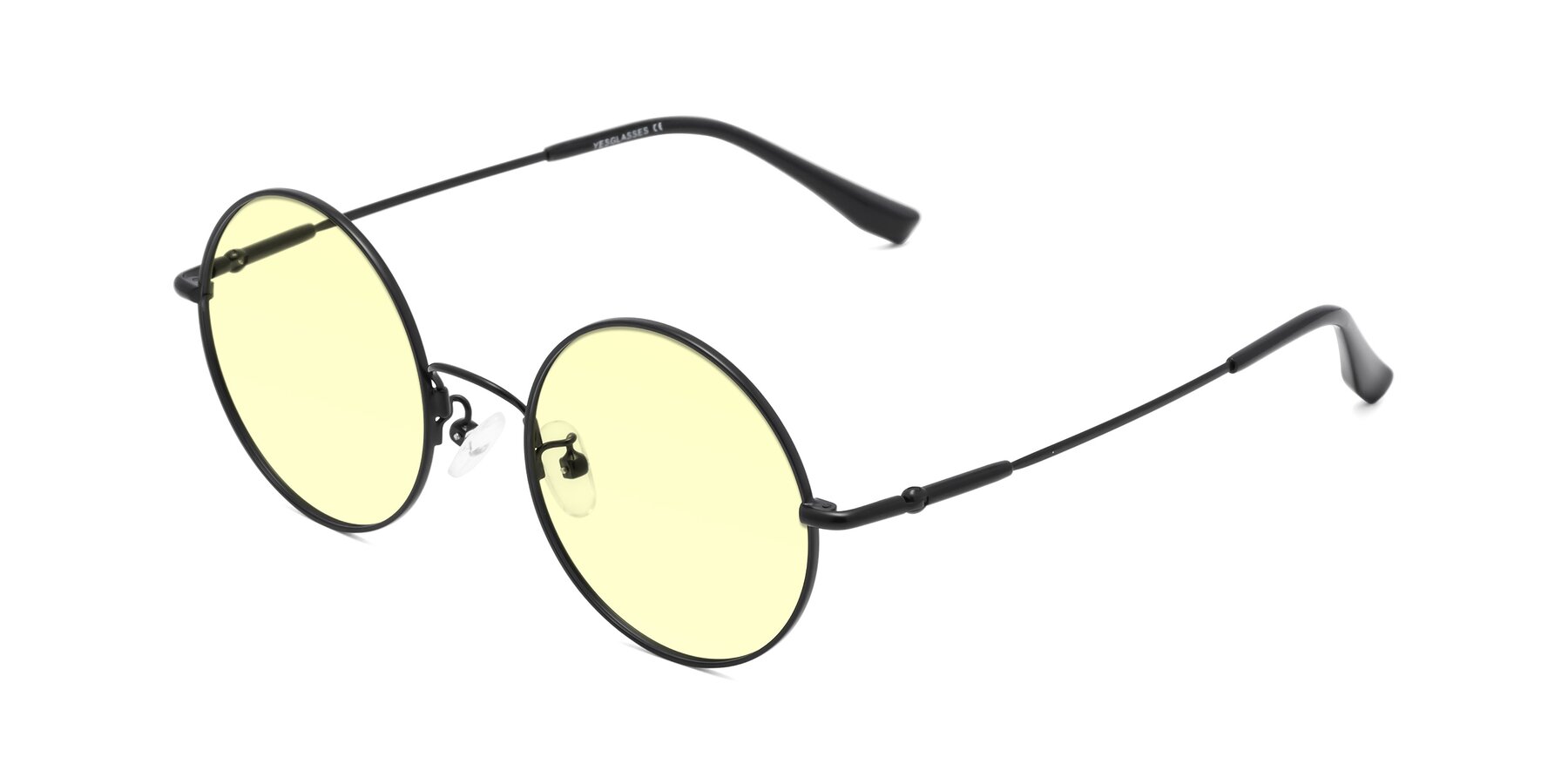 Angle of Belly in Black with Light Yellow Tinted Lenses