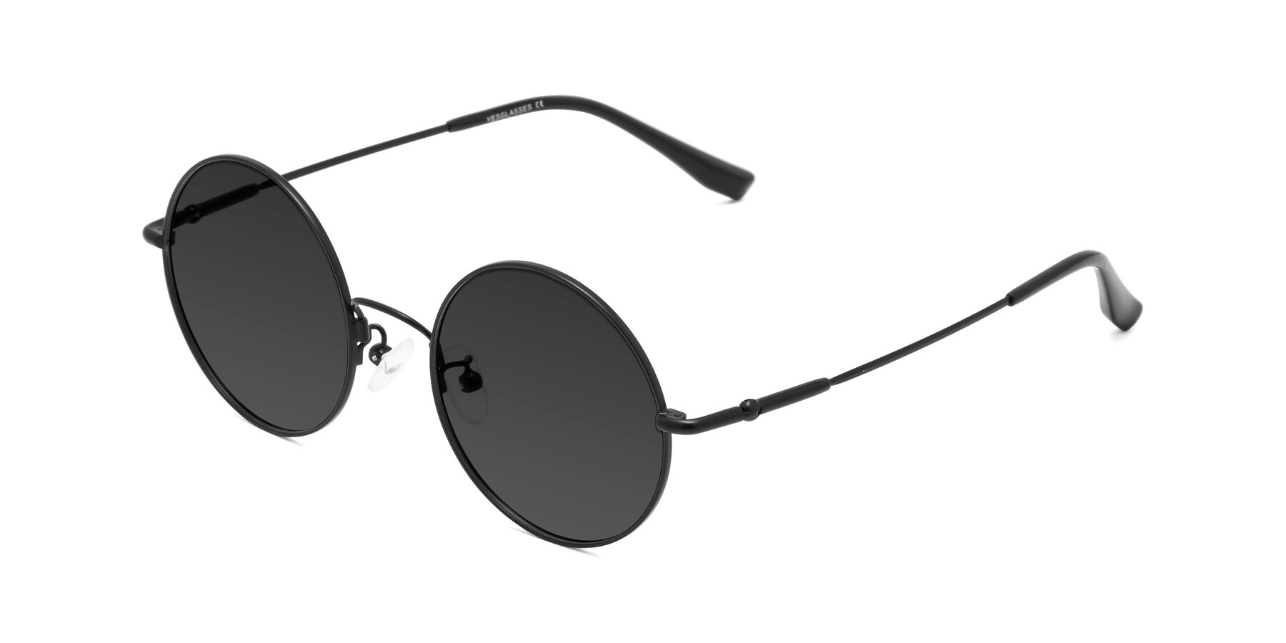 Angle of Belly in Black with Gray Tinted Lenses