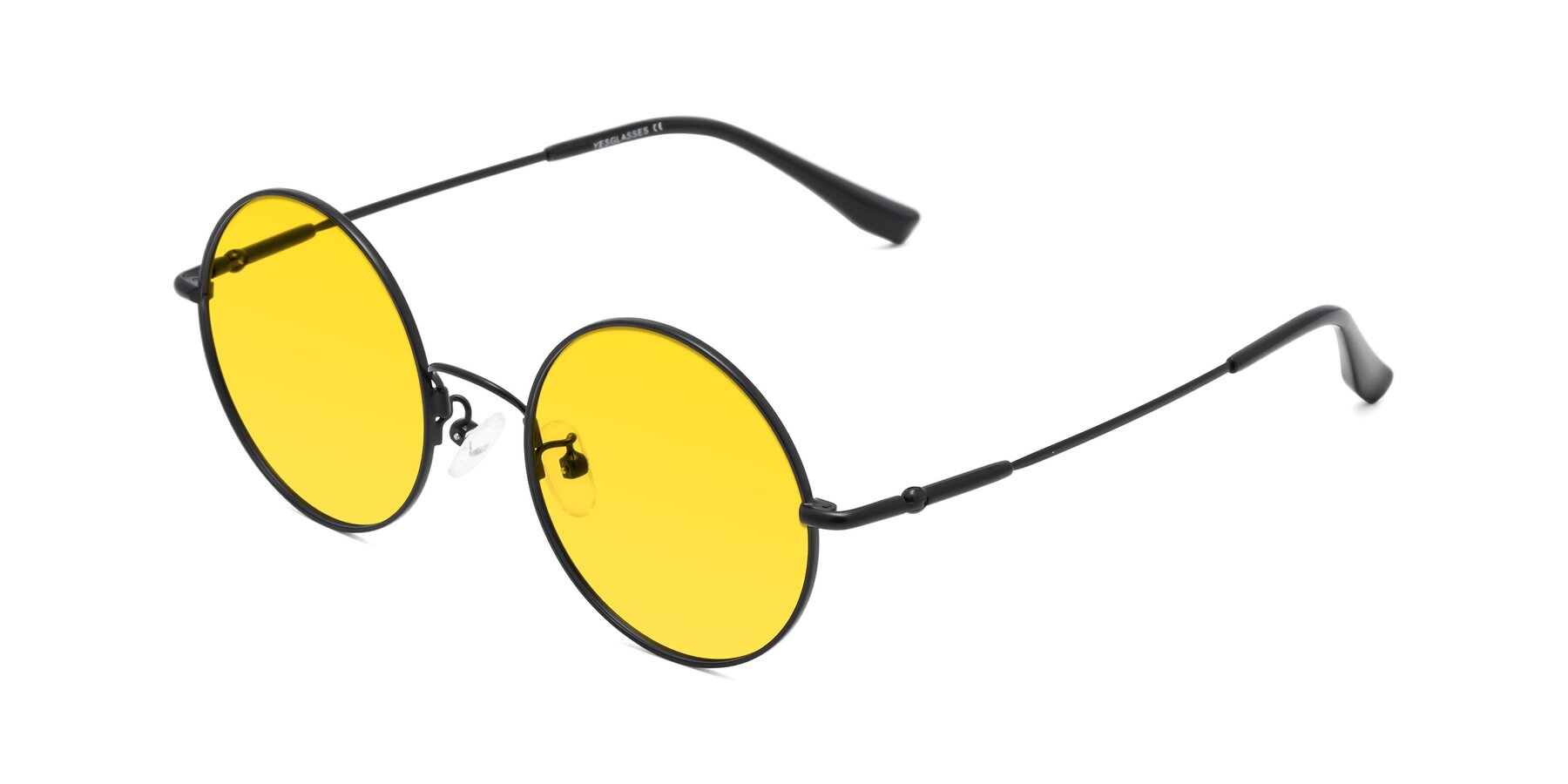 Angle of Belly in Black with Yellow Tinted Lenses