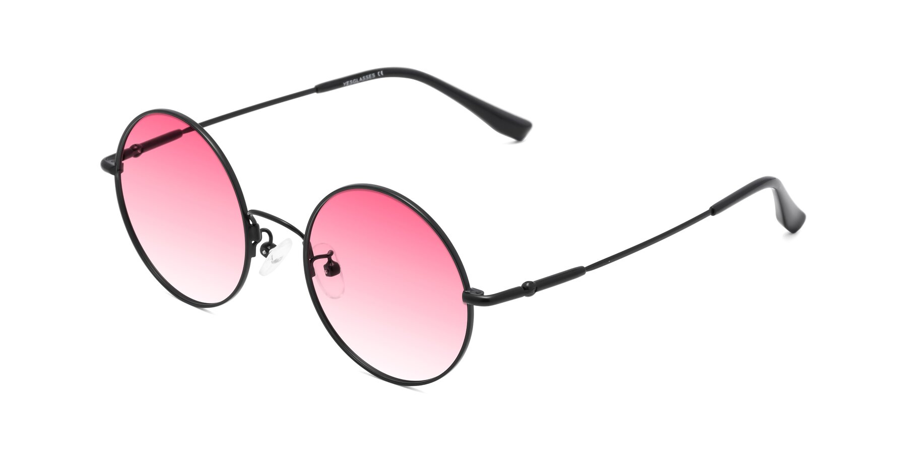 Angle of Belly in Black with Pink Gradient Lenses