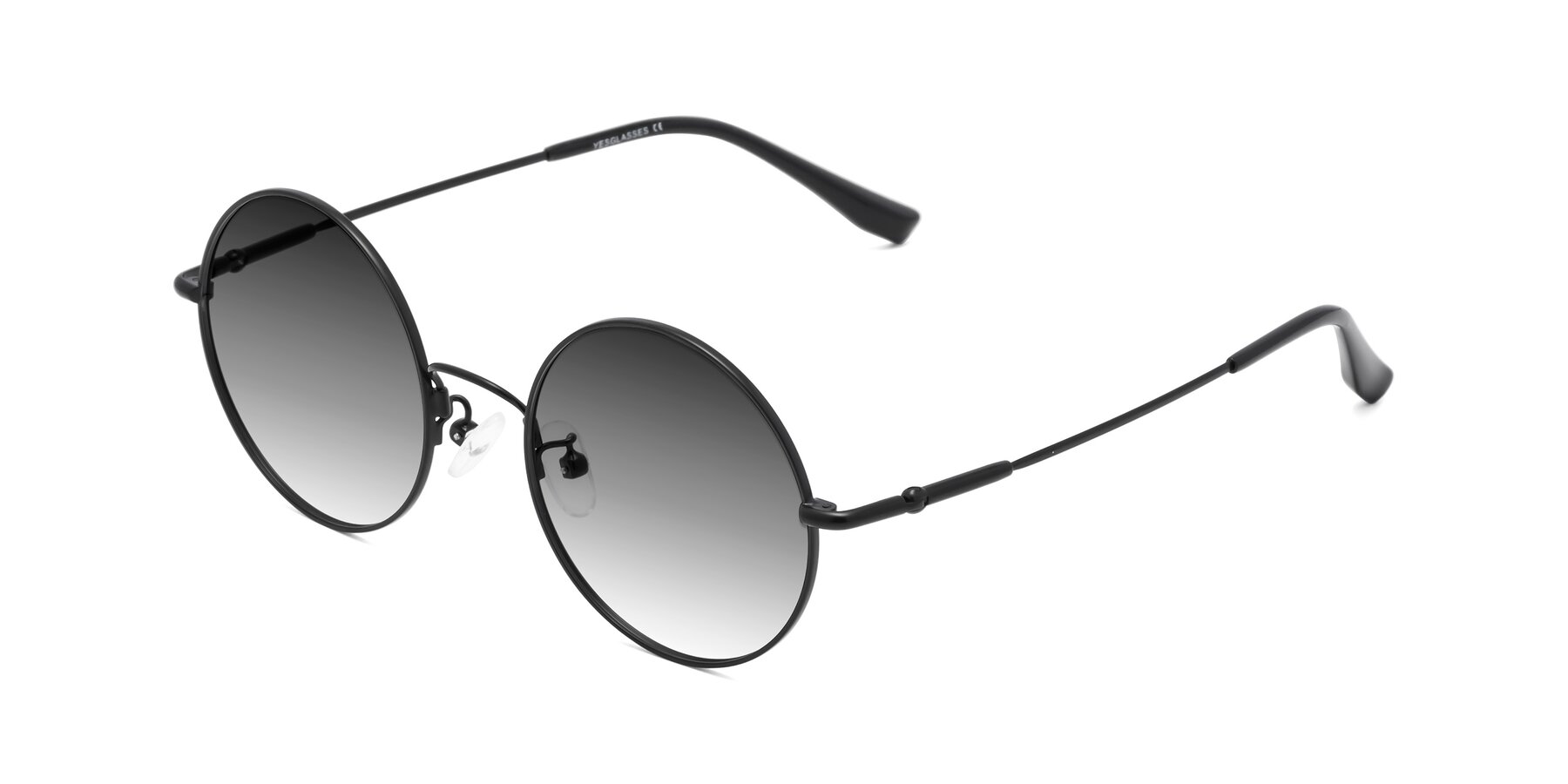 Angle of Belly in Black with Gray Gradient Lenses