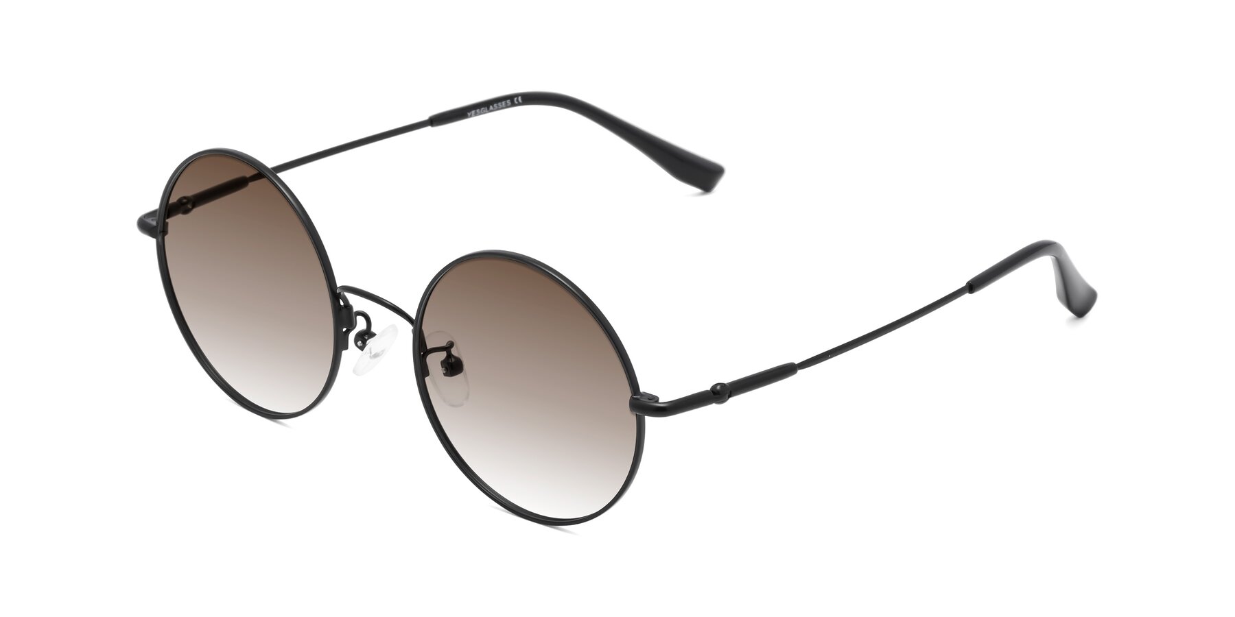 Angle of Belly in Black with Brown Gradient Lenses